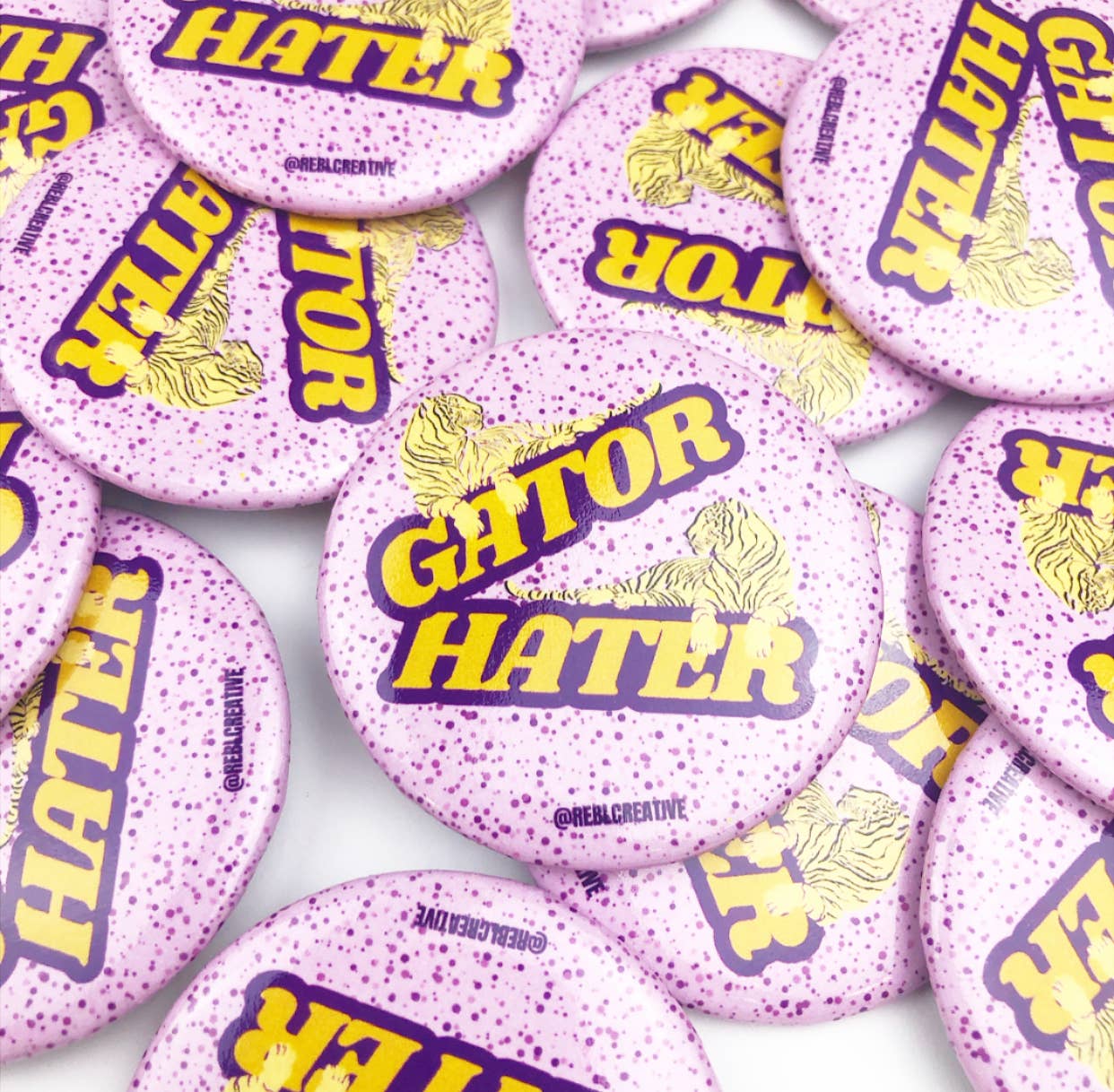 Gator Hater - Lavender - Game Day Button