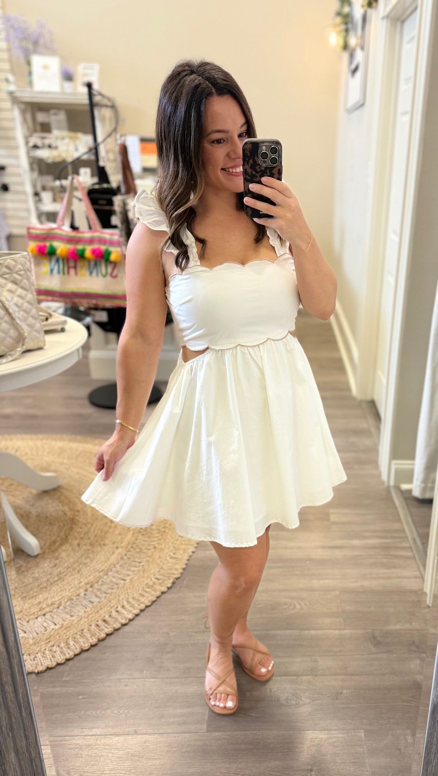 Scallop Mini Dress