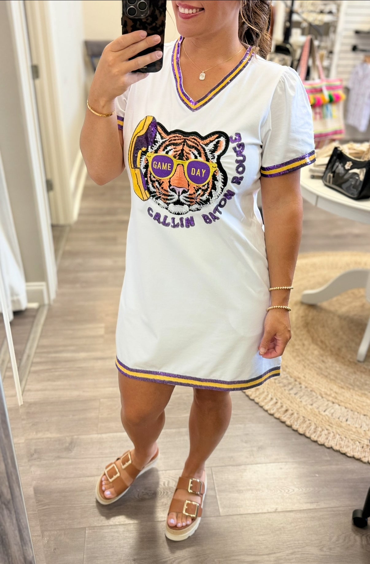 Callin Baton Rouge Tiger Sequin Dress