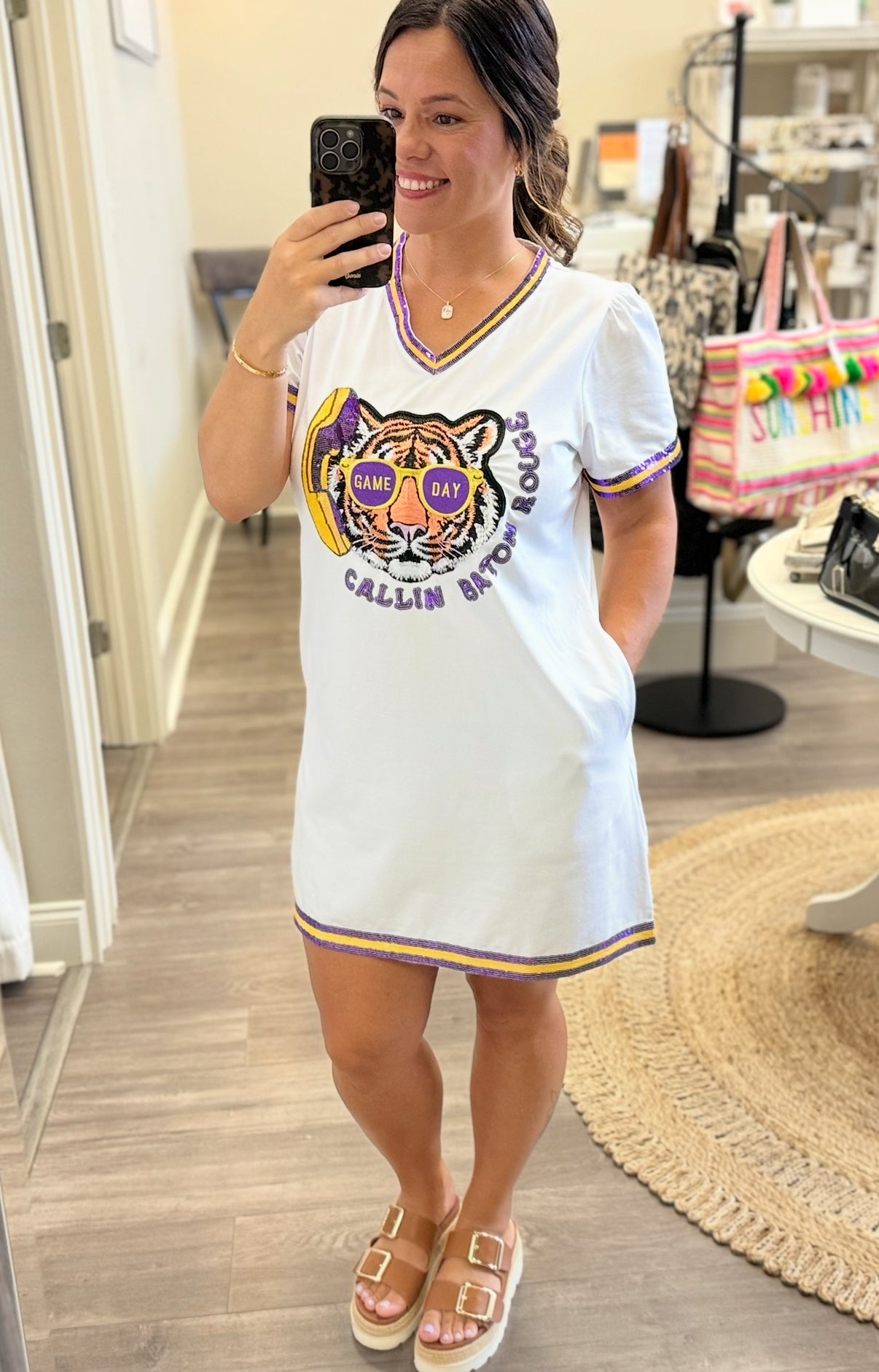 Callin Baton Rouge Tiger Sequin Dress