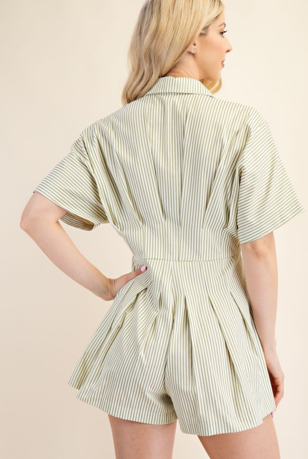 Pleated Romper
