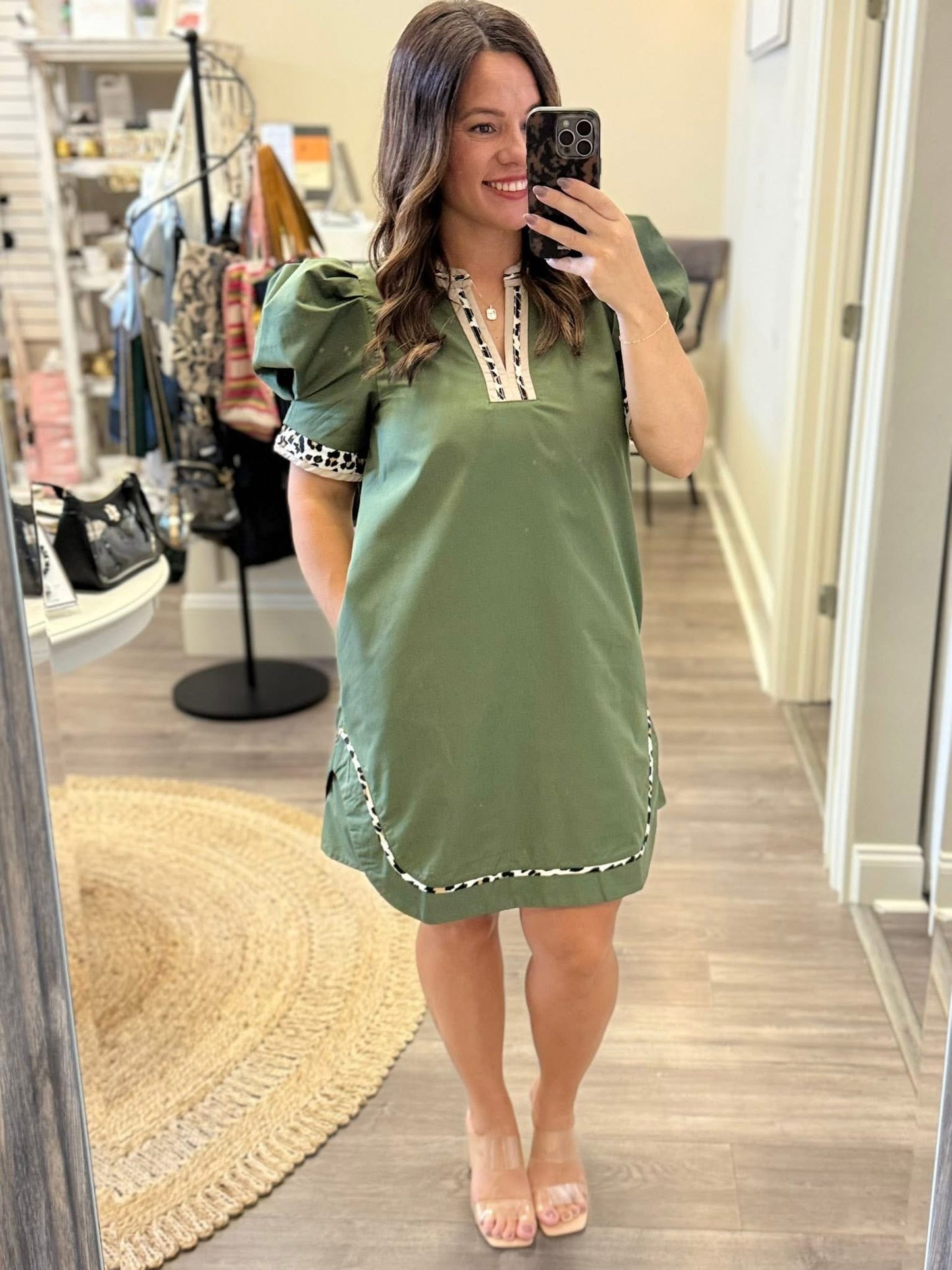 Wild Touch Puff Sleeve Dress