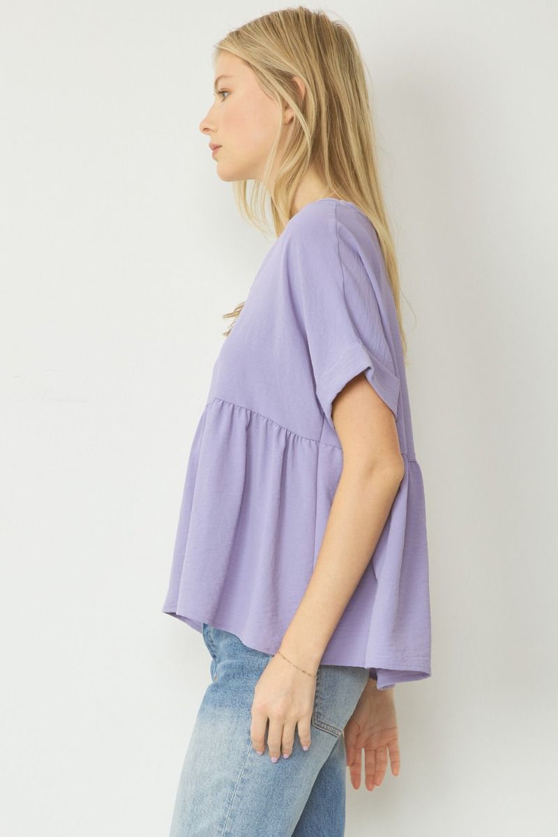 Lavender Breeze Babydoll Top