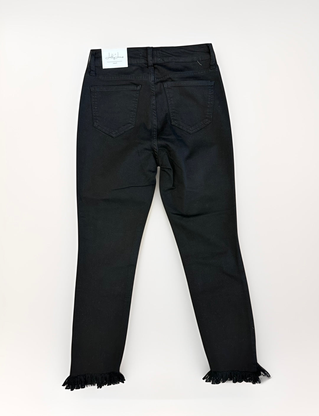 Jelly Jeans Mid Rise Fringe Hem Skinny