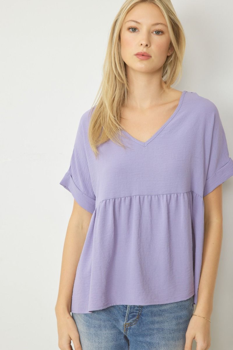 Lavender Breeze Babydoll Top