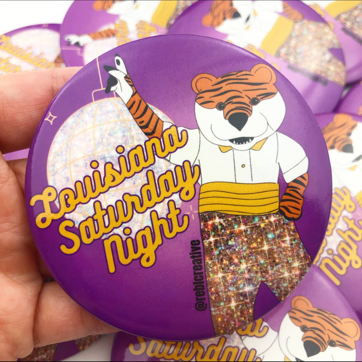 Louisiana Saturday Night - Game Day Button