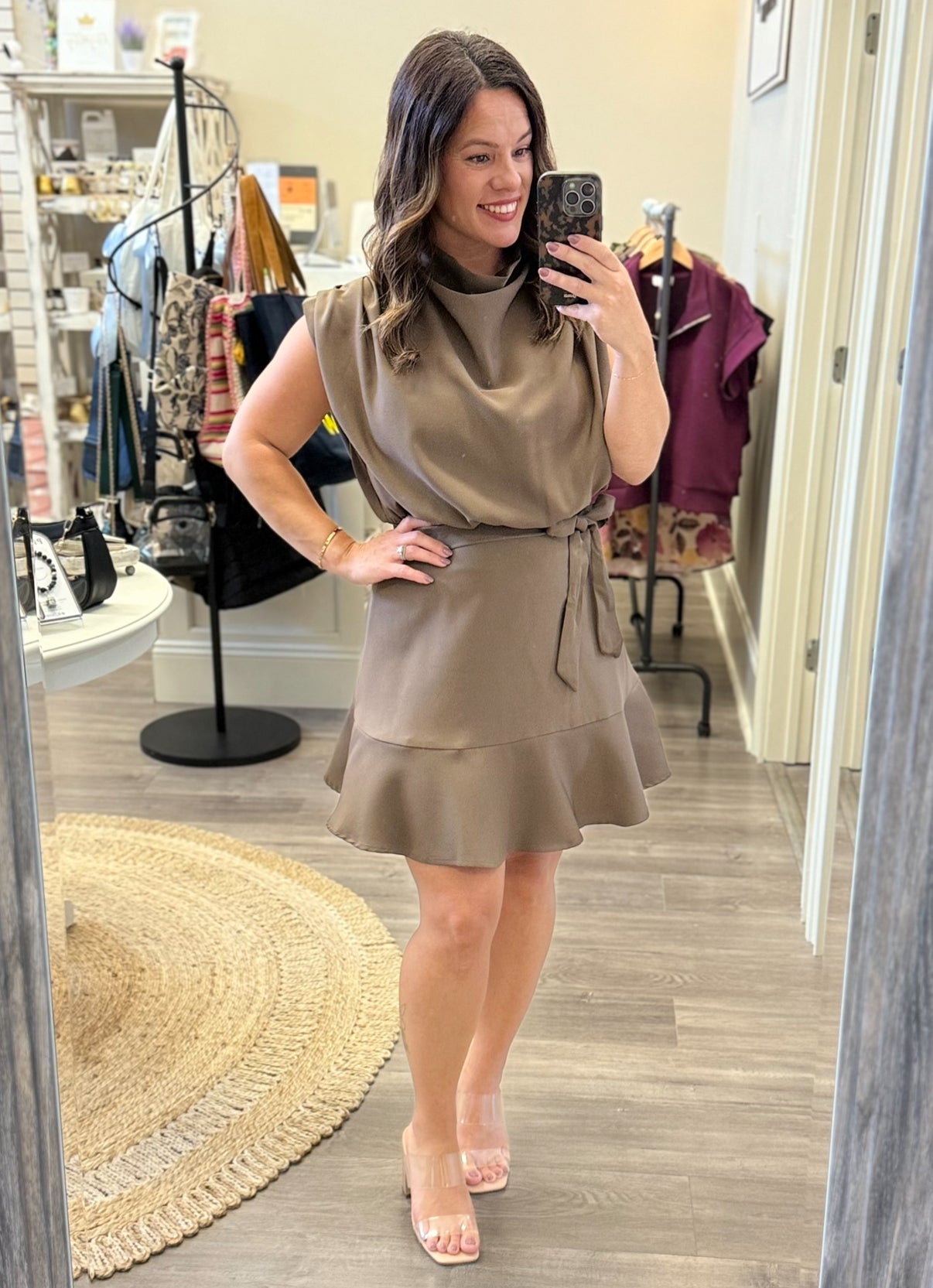 Satin Hourglass Mini Dress