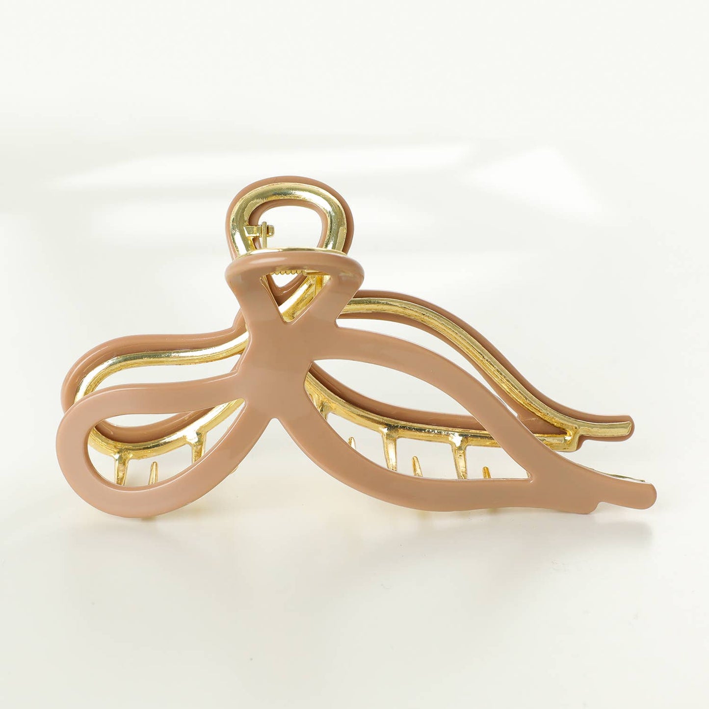 Sabrina Solid| Large Ribbon Bow Metal Claw Clip