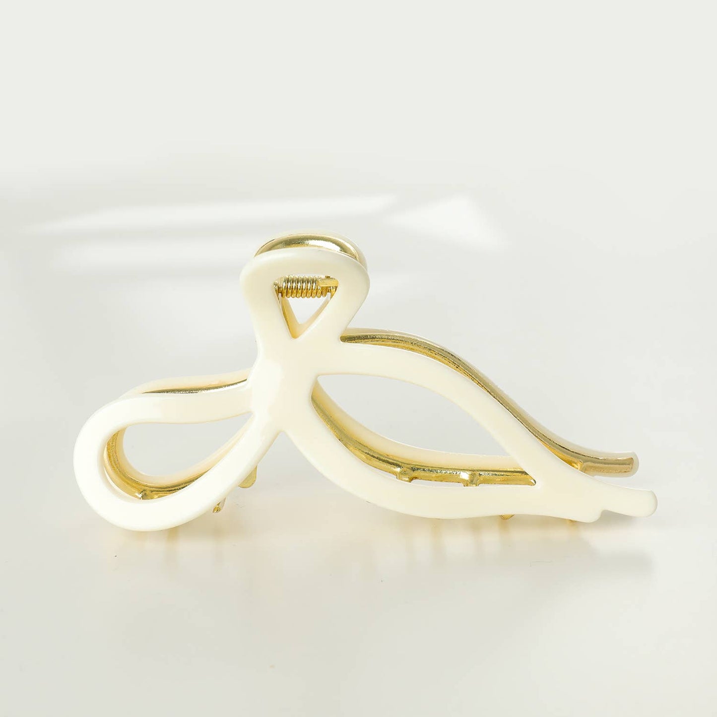Sabrina Solid| Large Ribbon Bow Metal Claw Clip