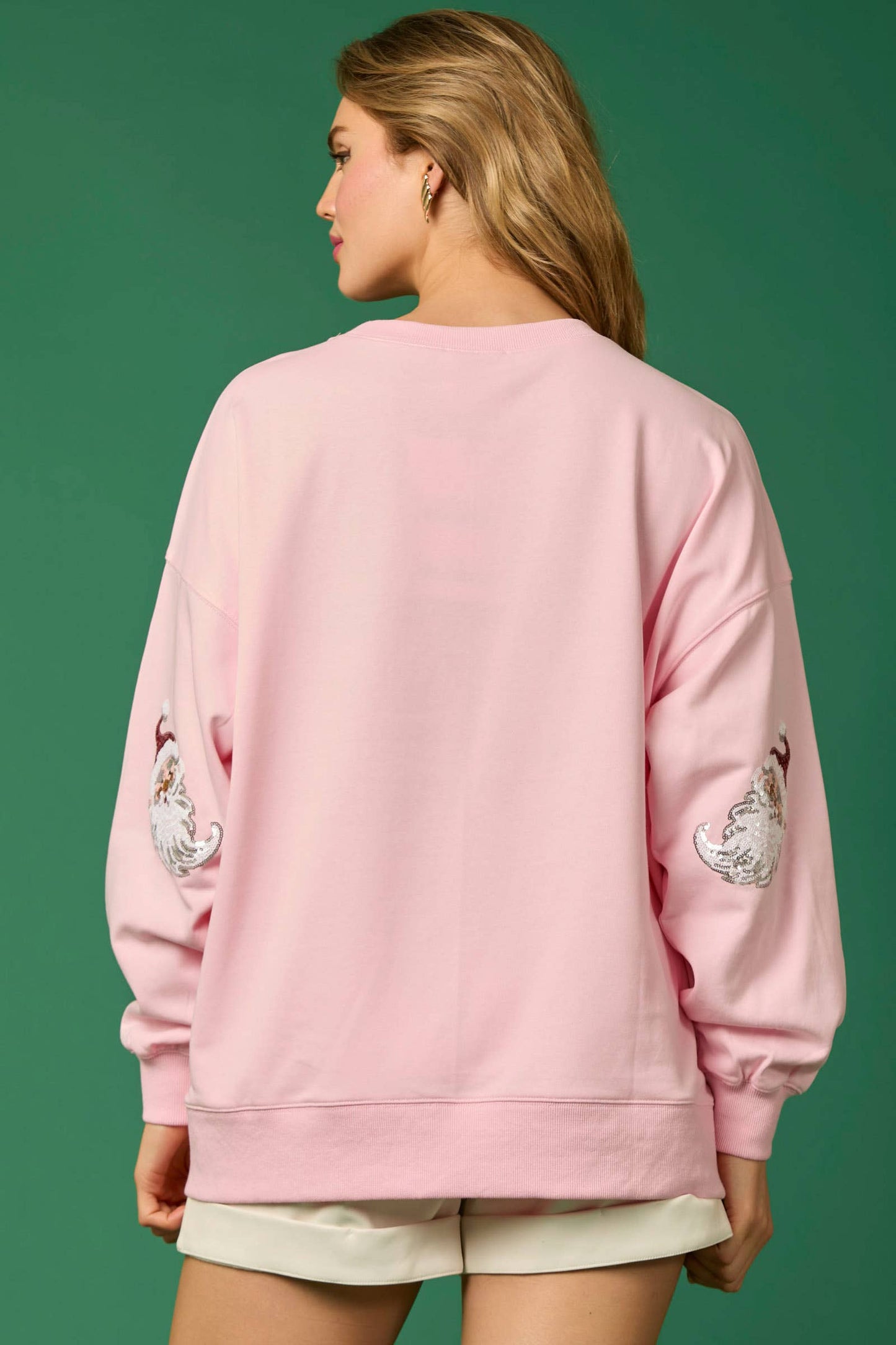 Santa & Tree Sequin Pull Over