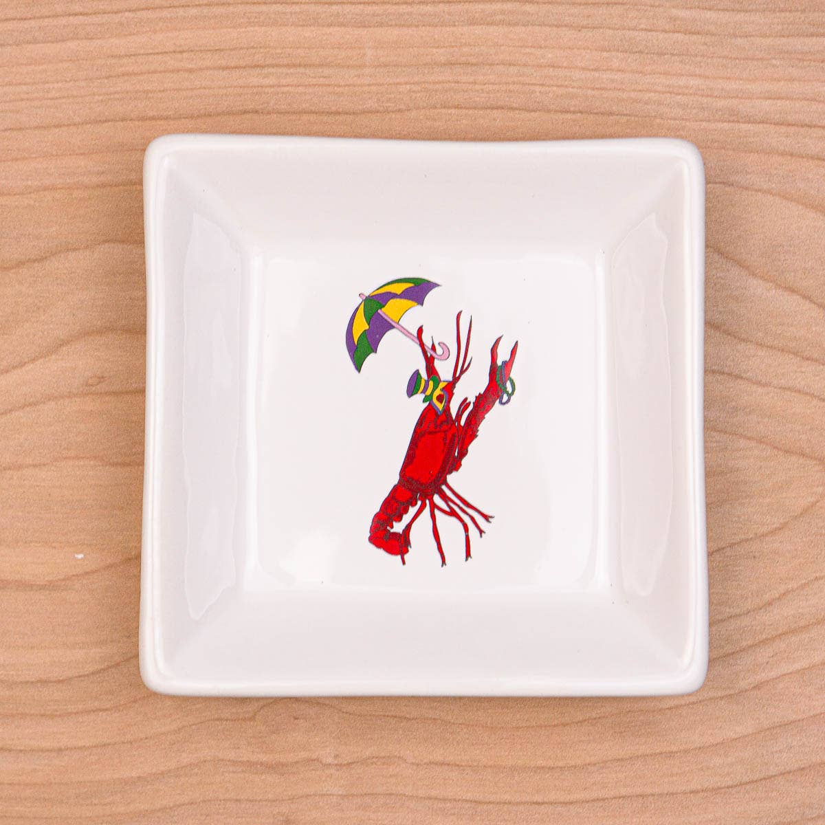 Mardi Gras Crawfish Trinket Dish 4"