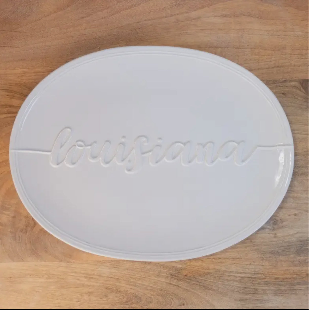 Louisiana Embossed Platter 6x12