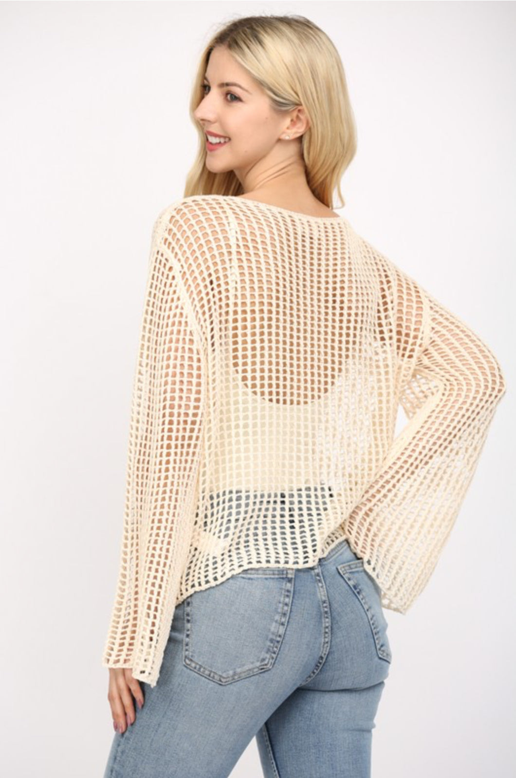 Crochet Knit Coverup Top