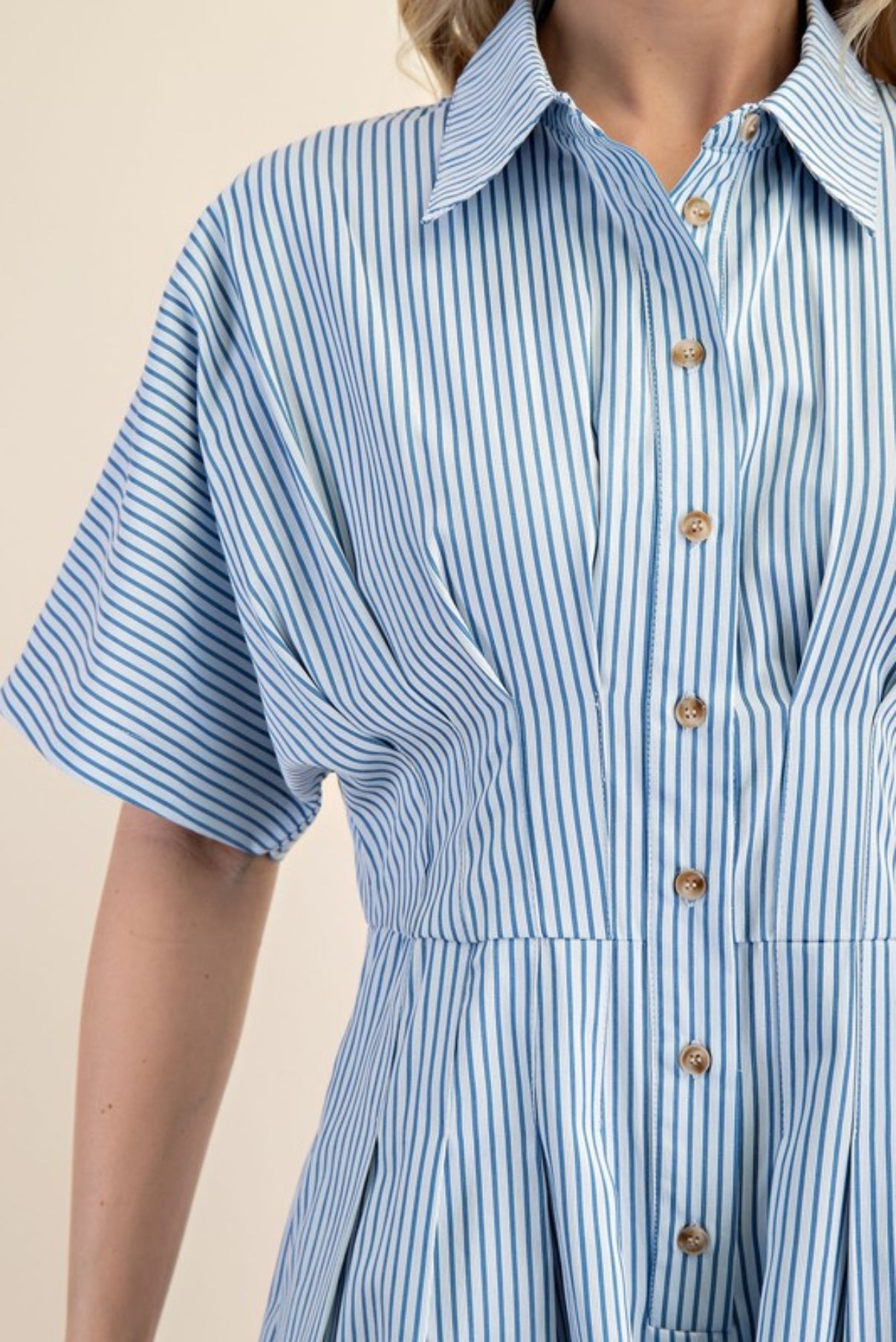 Pleated Romper