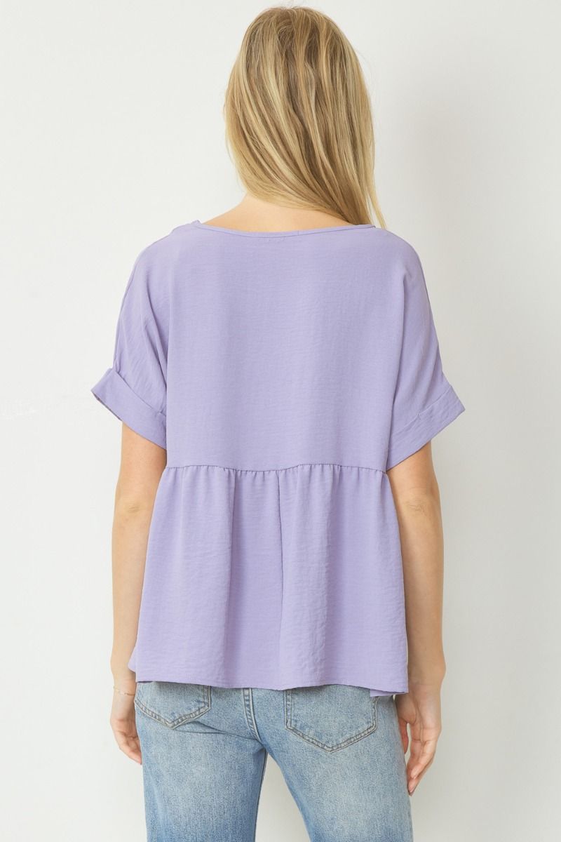 Lavender Breeze Babydoll Top