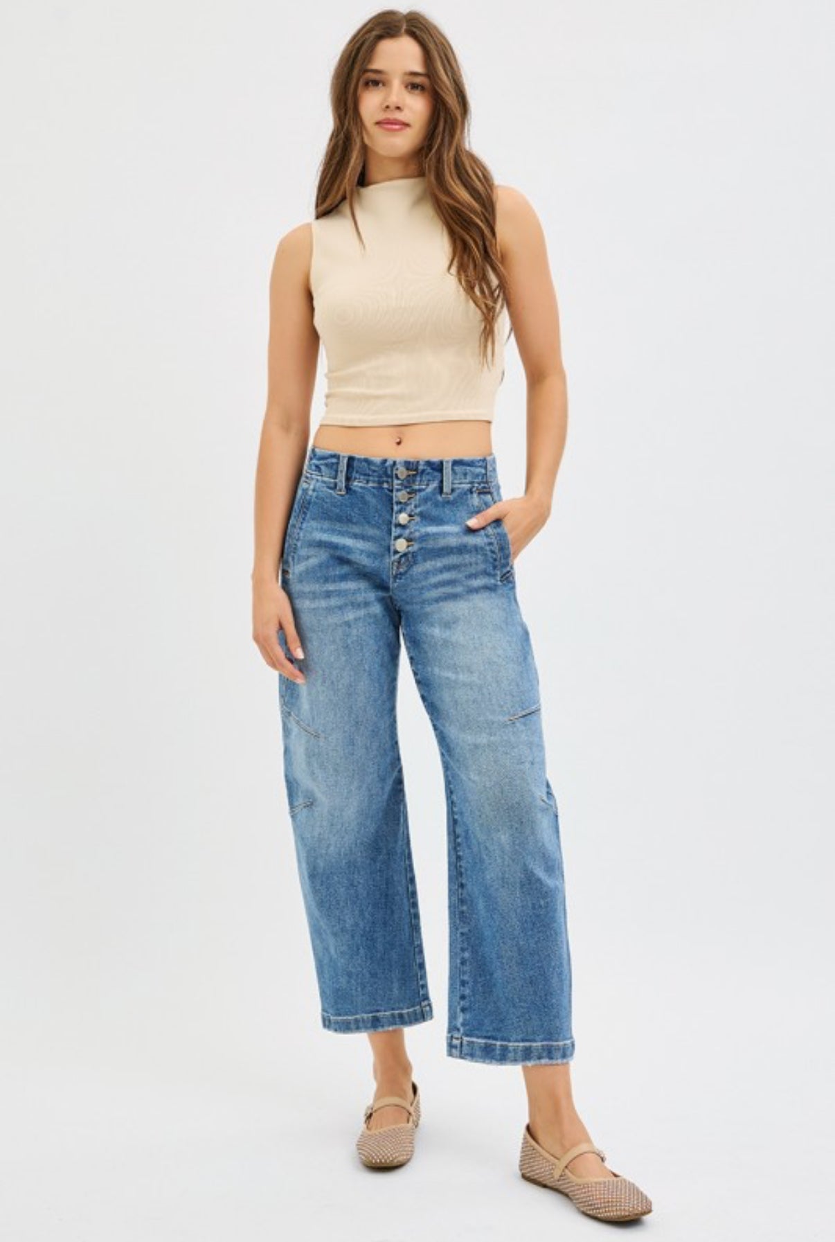 The Barrel Twist Button Fly Jeans -Risen Jeans