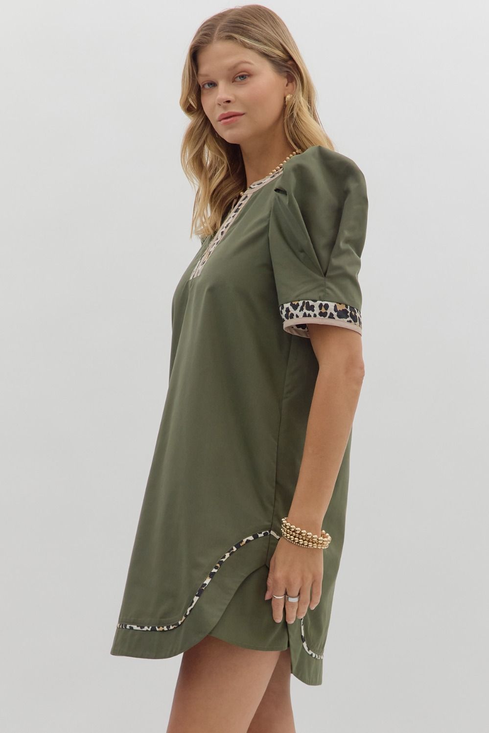 Wild Touch Puff Sleeve Dress