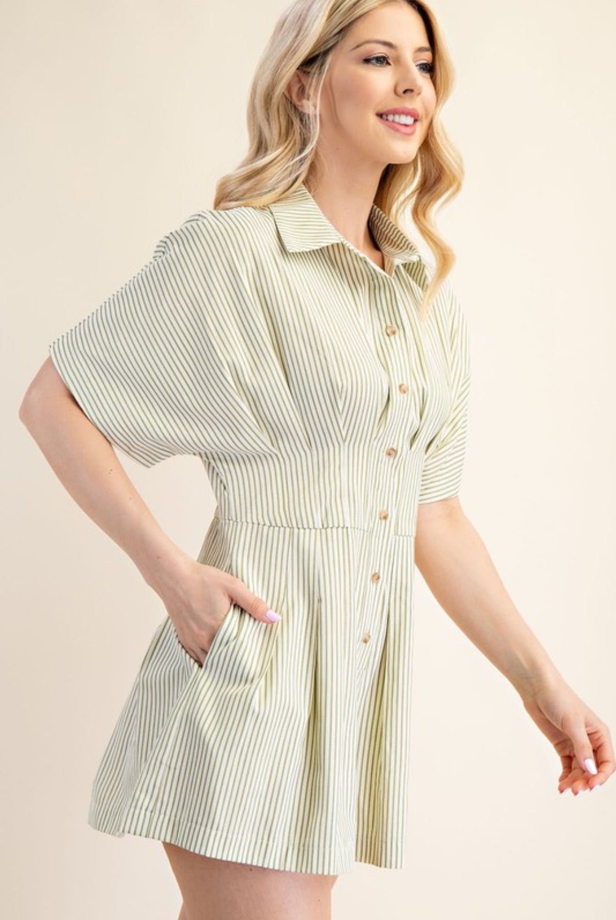 Pleated Romper