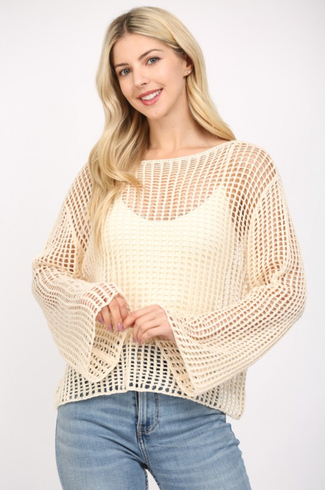 Crochet Knit Coverup Top