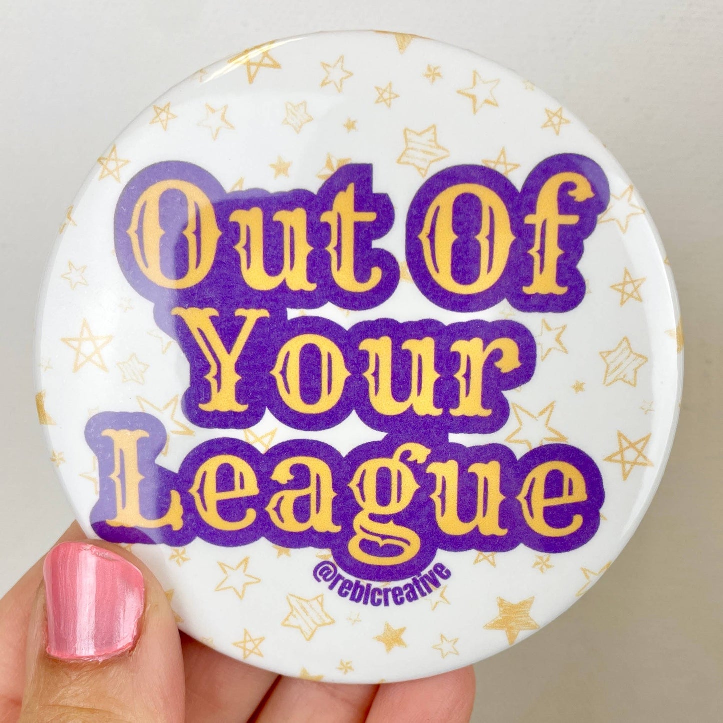 League - Purple & Yellow - Game Day Button