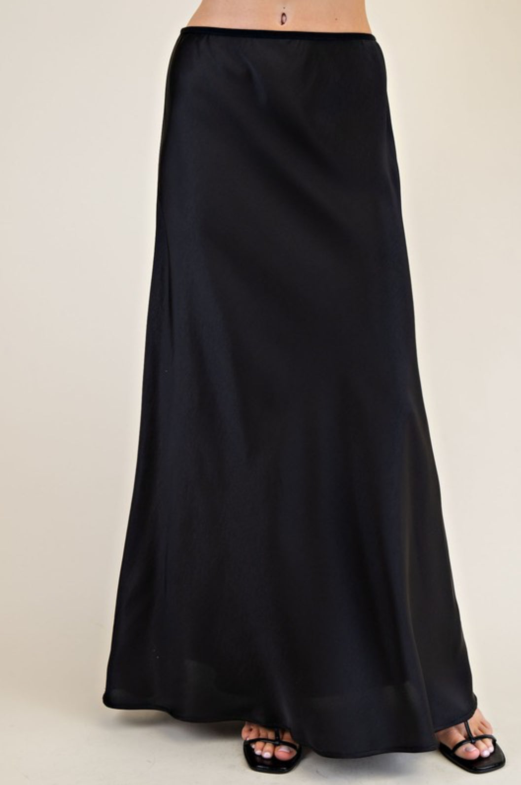 Silk High-Waist Maxi Skirt