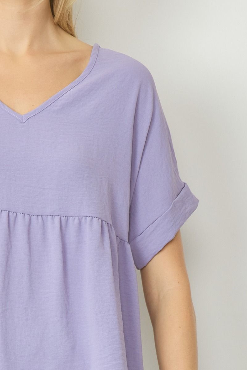 Lavender Breeze Babydoll Top
