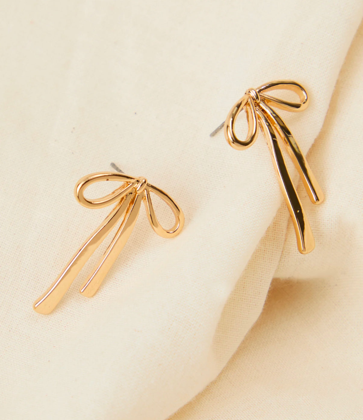 Gold Bow Earrings