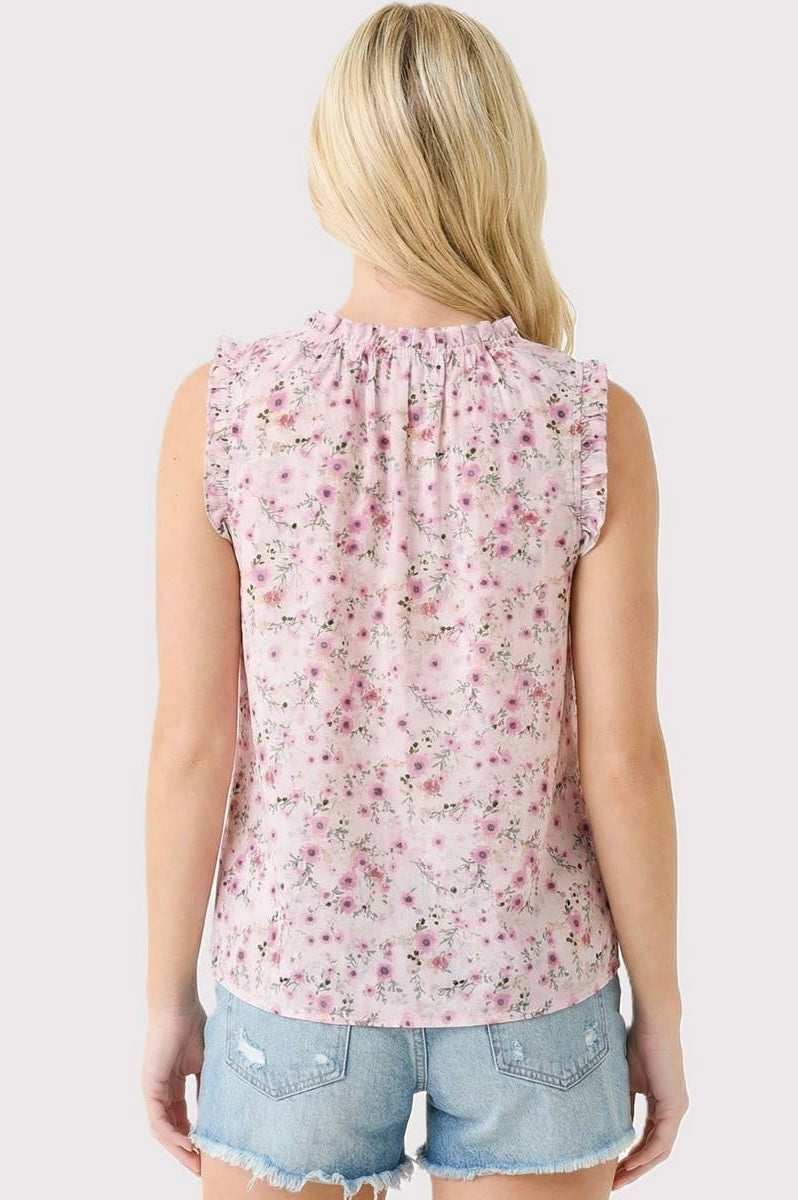 Blushing Garden Ruffle Top
