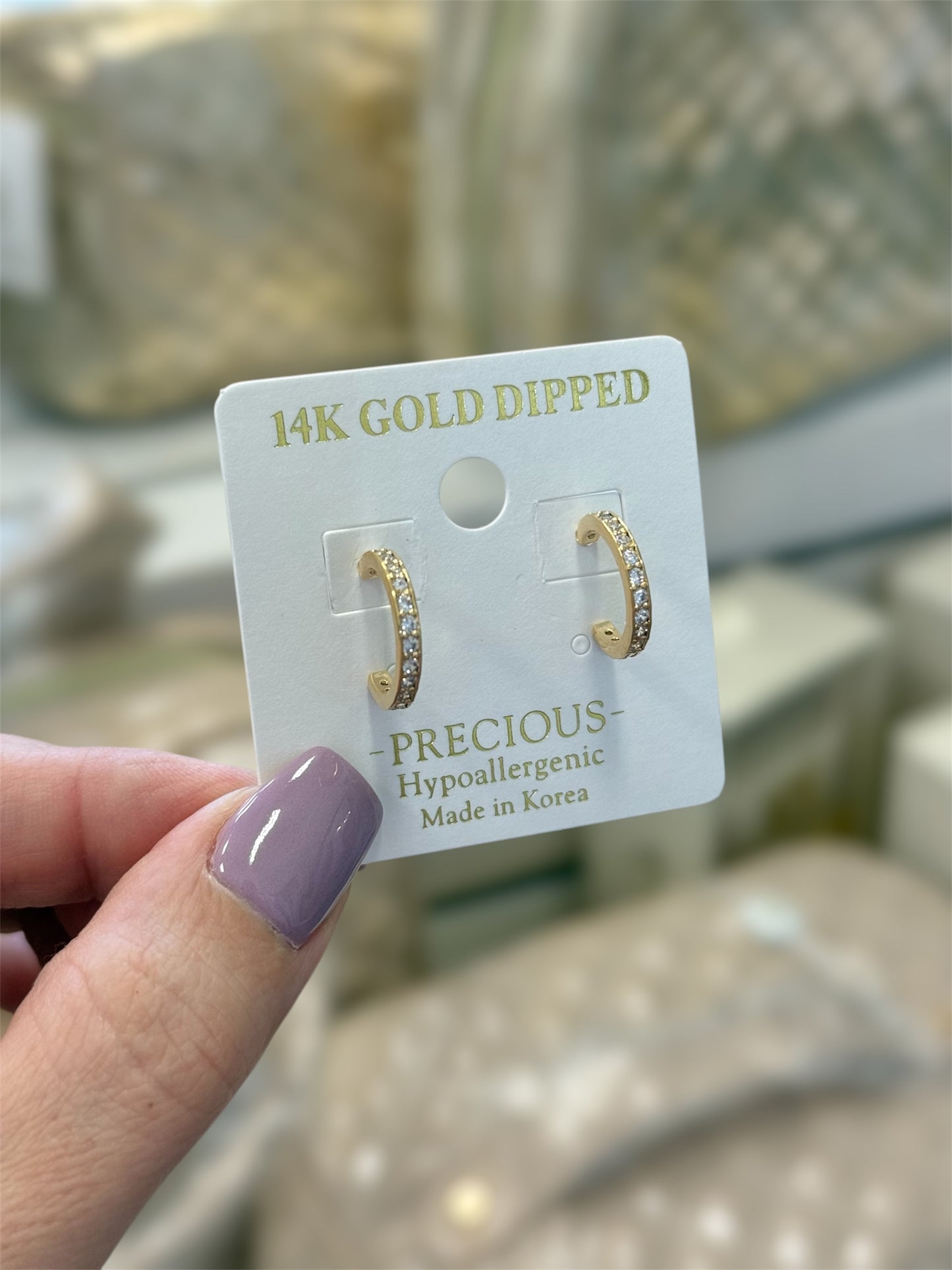 Gem Gold Dipped Hoops