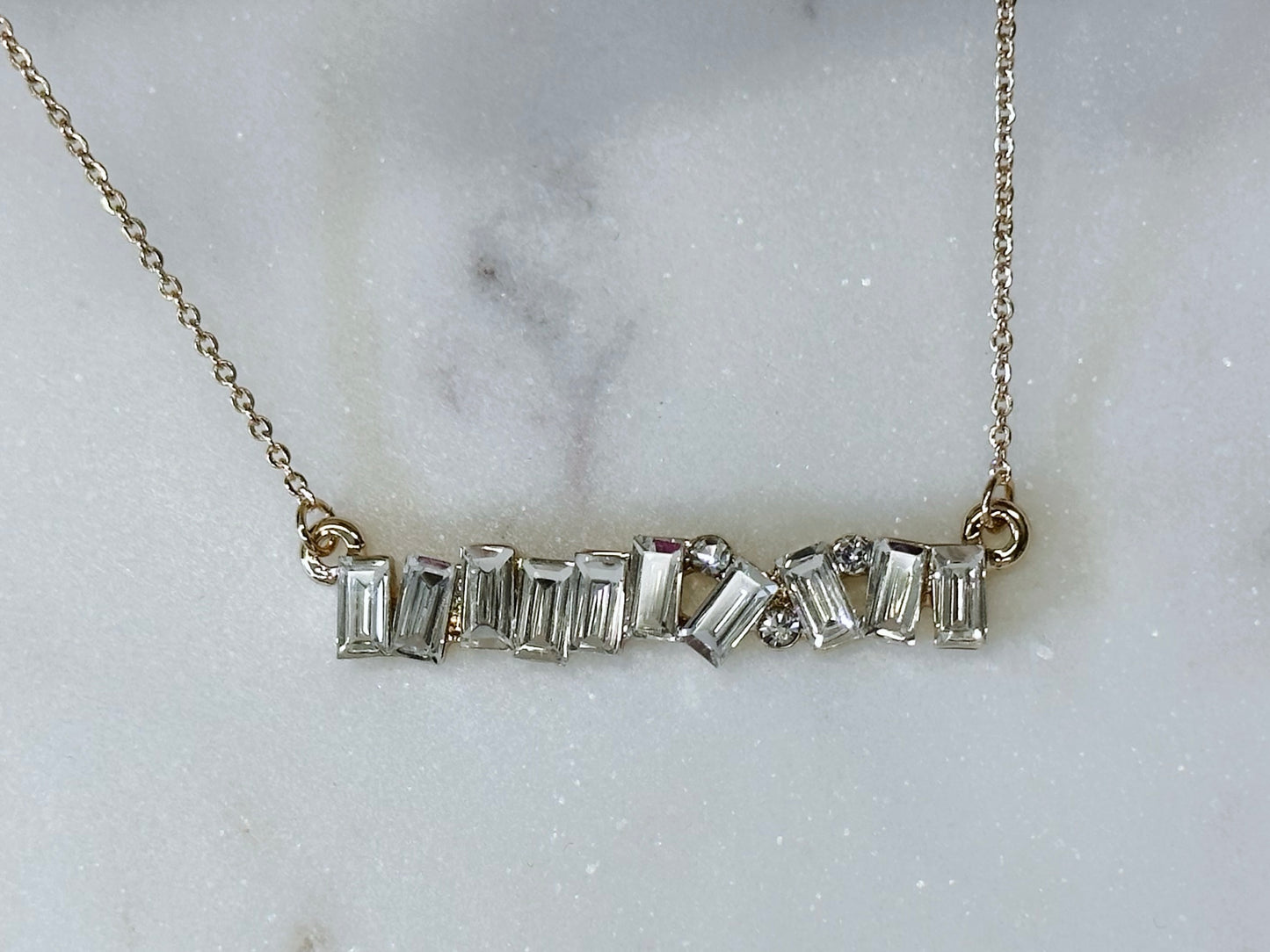 Diamond Bar Necklace