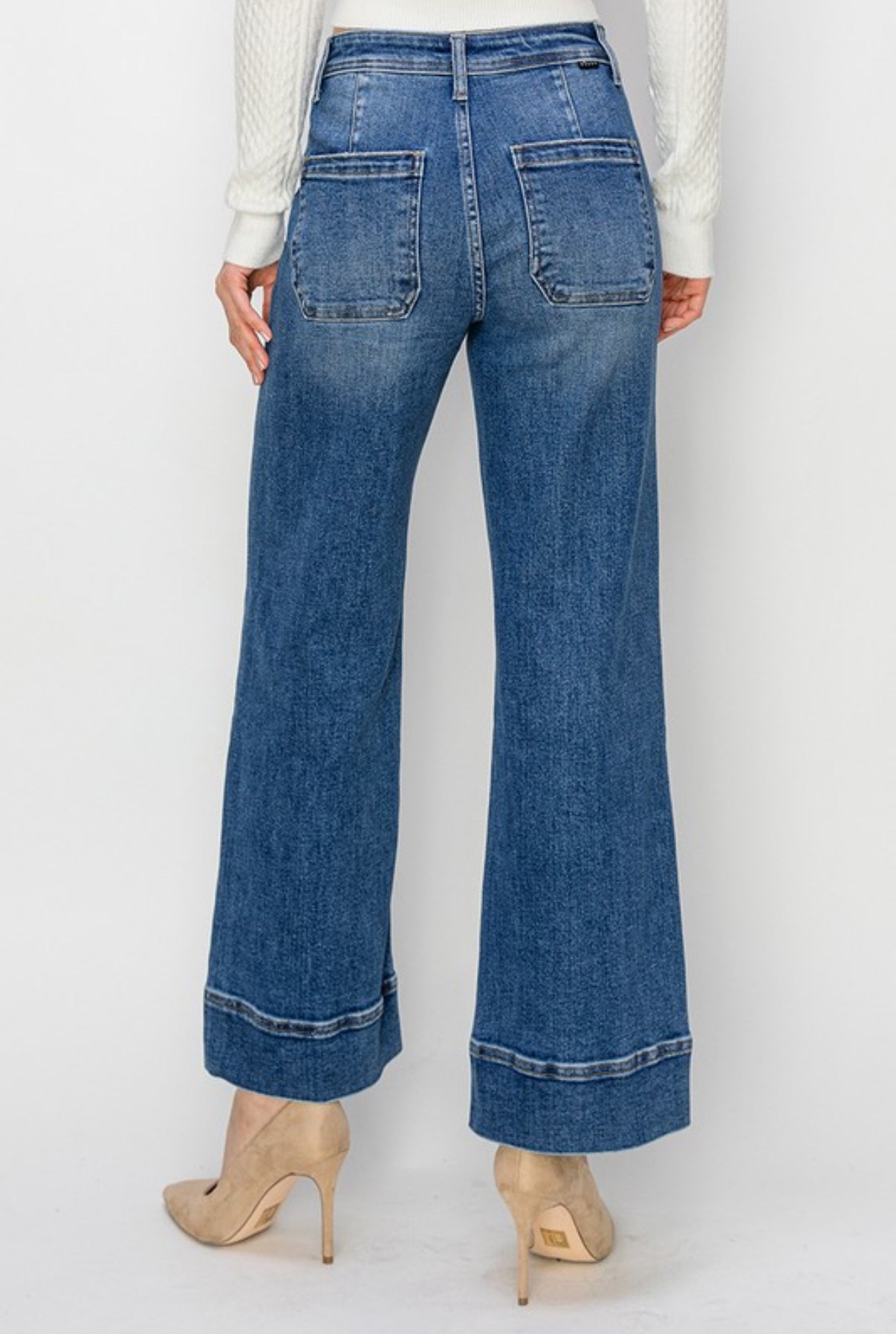 The Wide Crop High Rise Risen Jeans