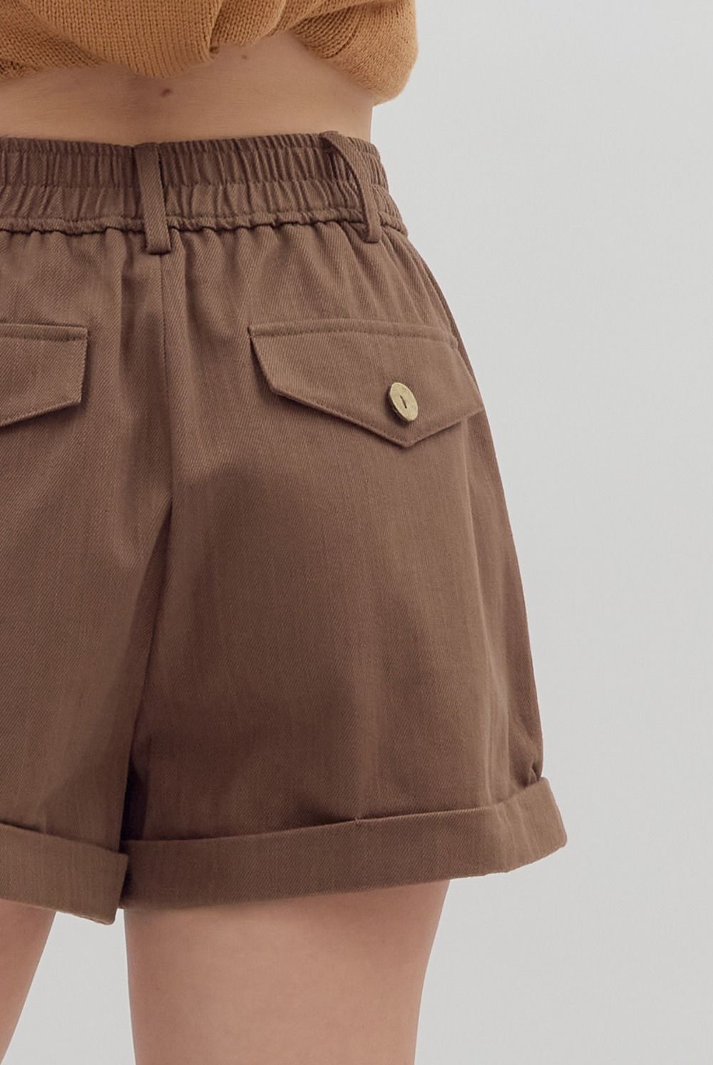 Autumn Stroll Rolled Cuff Shorts