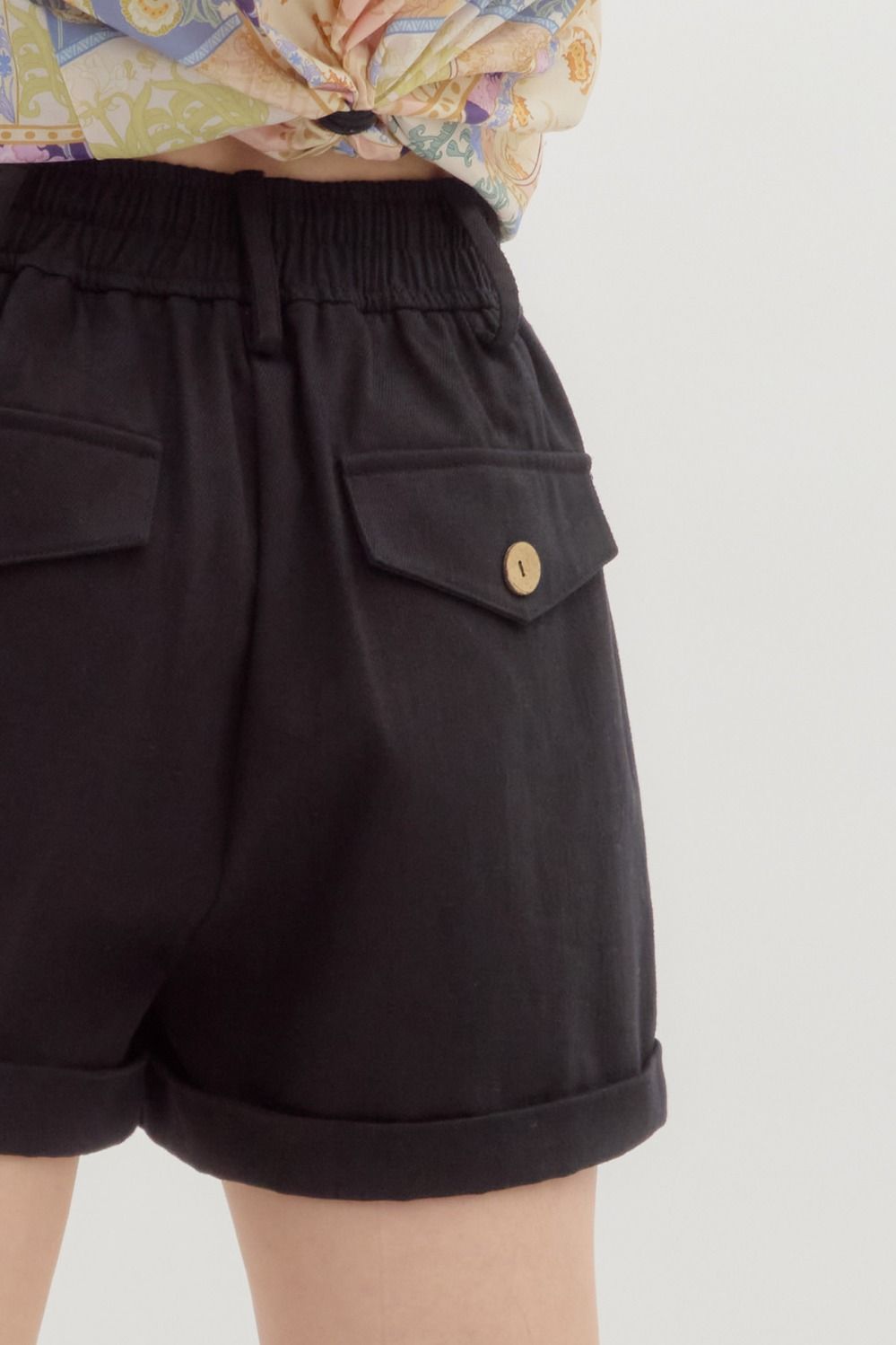 Autumn Stroll Rolled Cuff Shorts
