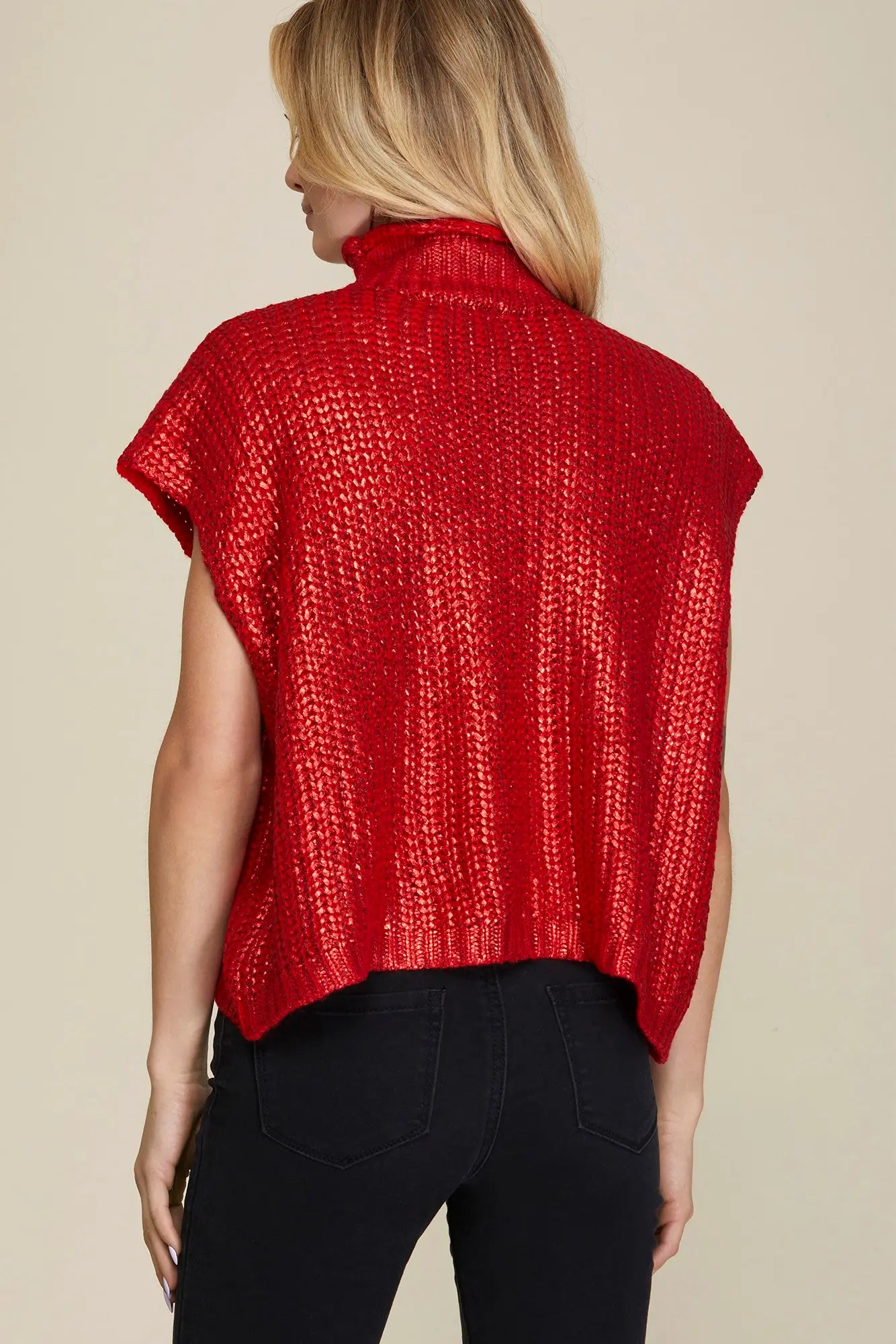 Metallic Magic Sweater Vest