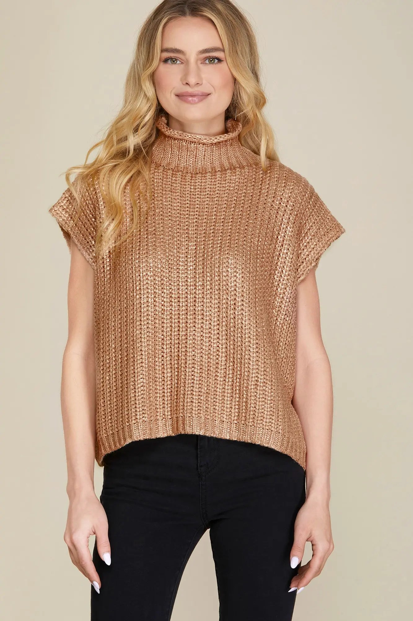 Metallic Magic Sweater Vest
