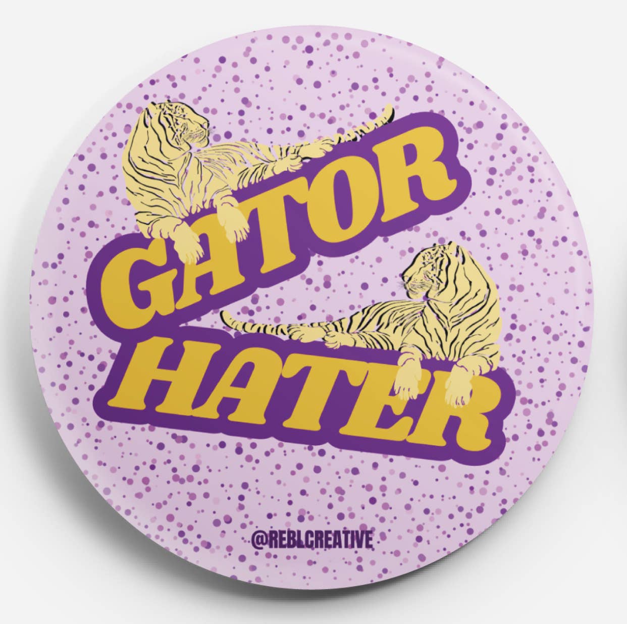 Gator Hater - Lavender - Game Day Button
