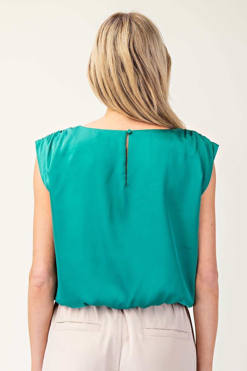 Satin Luxe Sleeveless Blouse Top