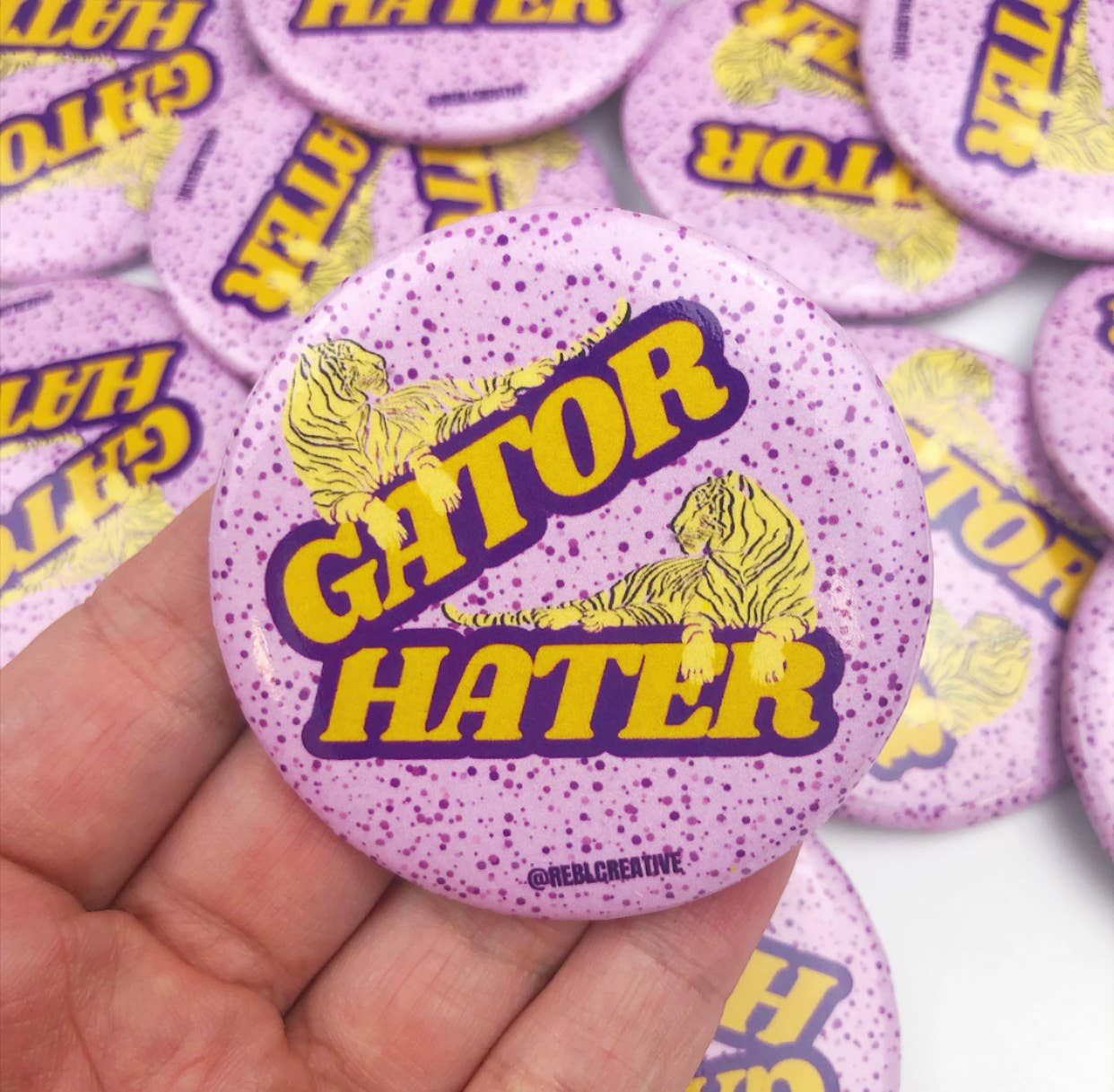 Gator Hater - Lavender - Game Day Button