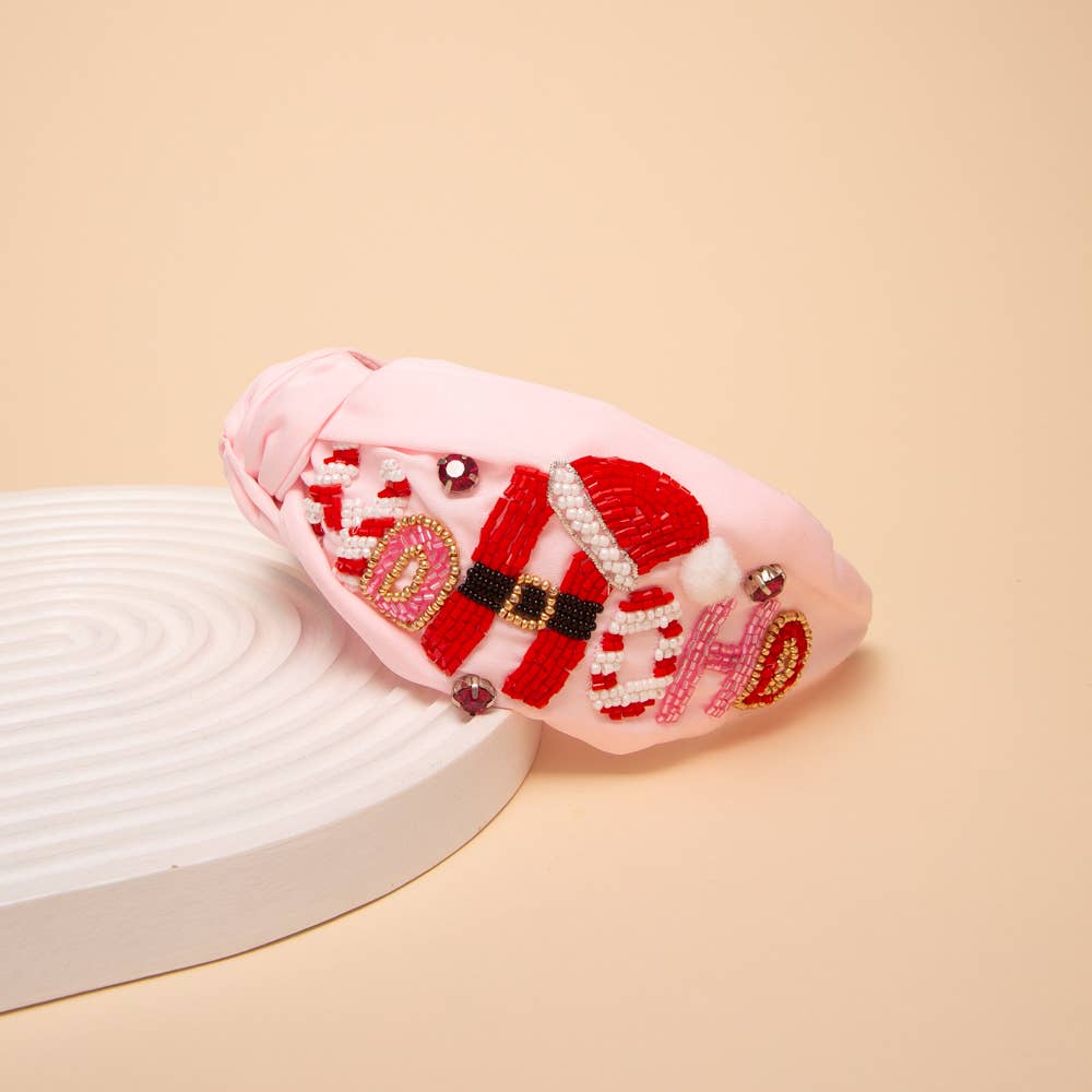 Ho Ho Ho Beaded Christmas Headband