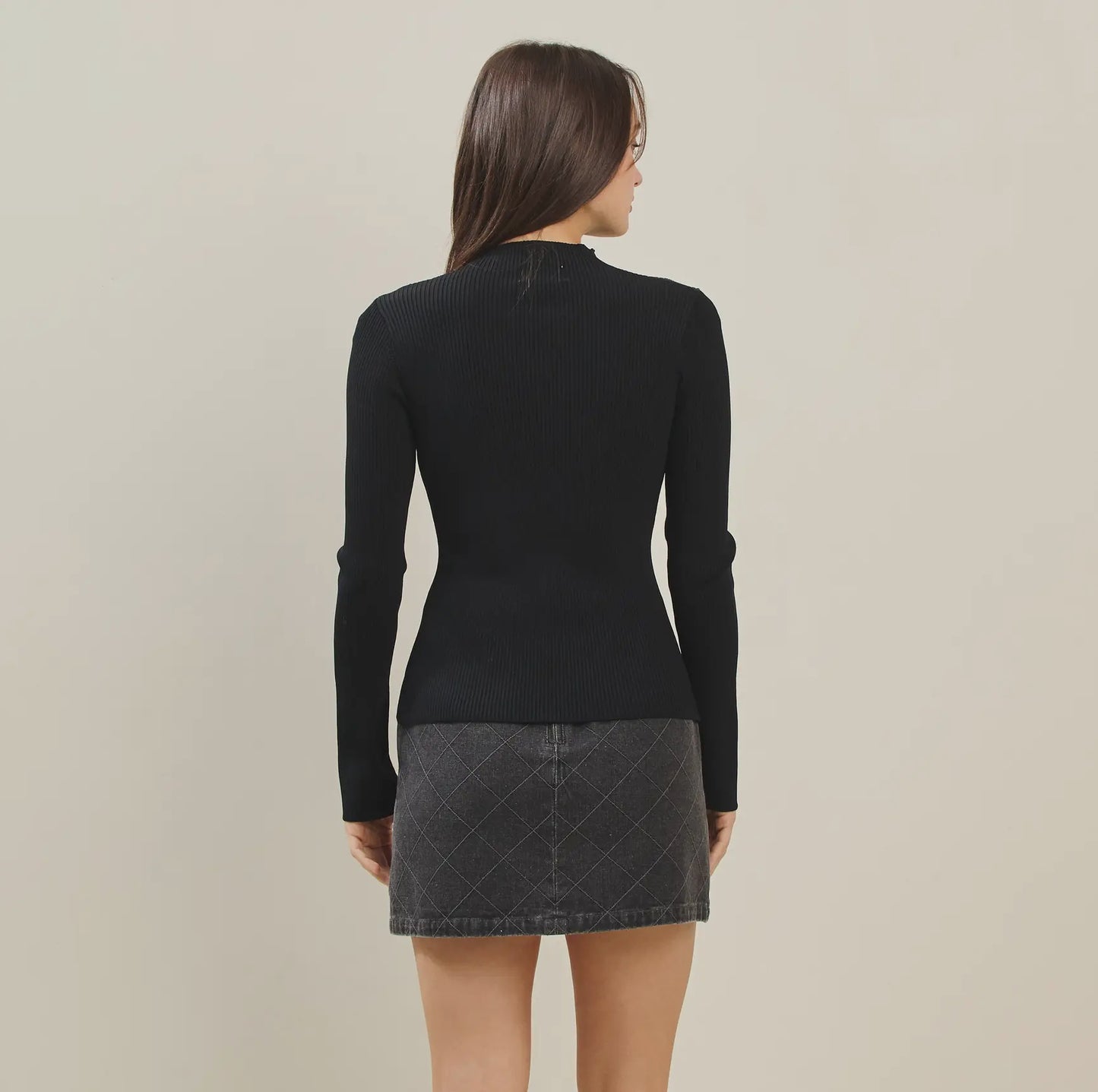 Sheer Perfection Rib Knit Top