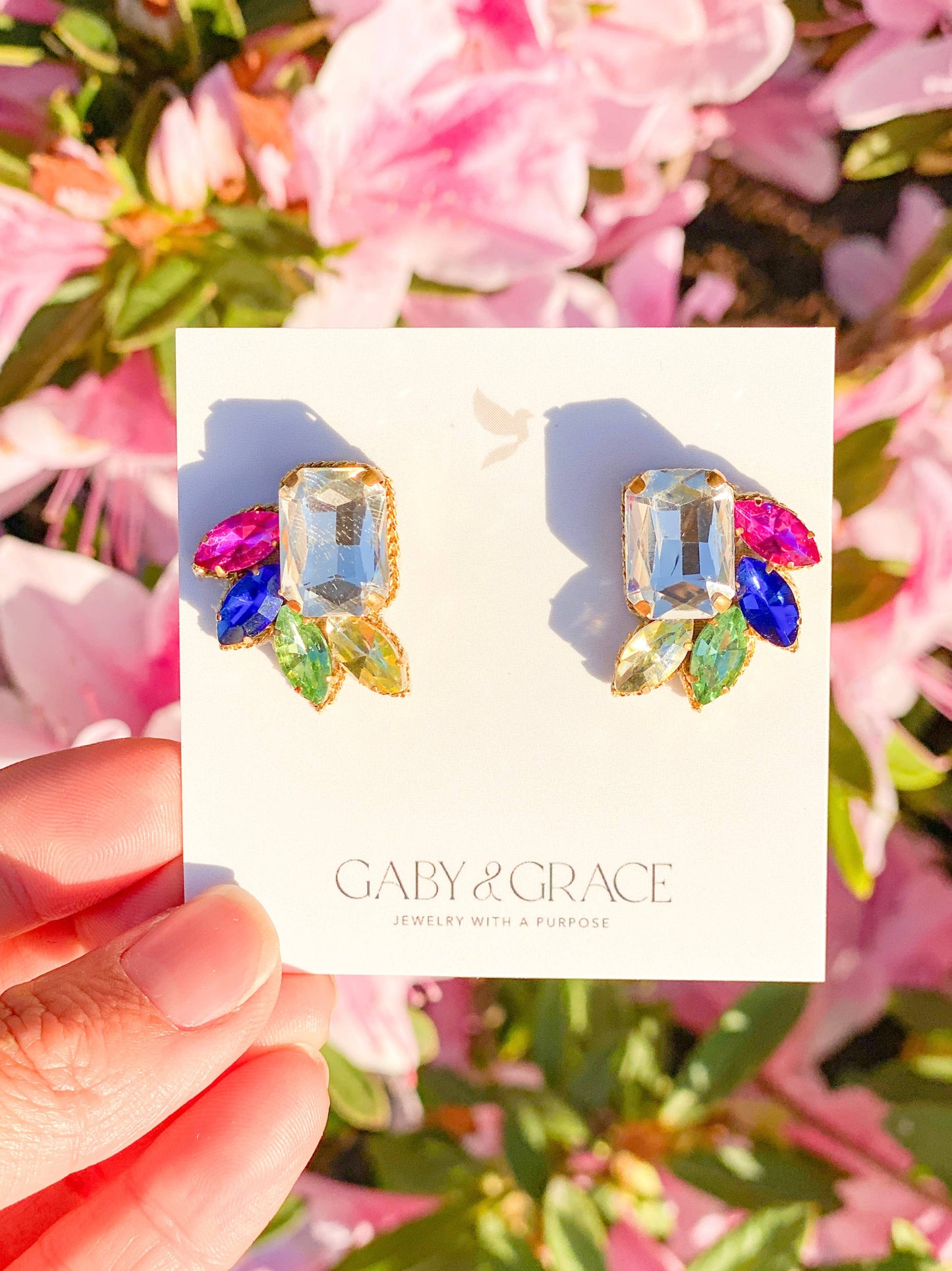 Jade Stud Earrings | Multicolor