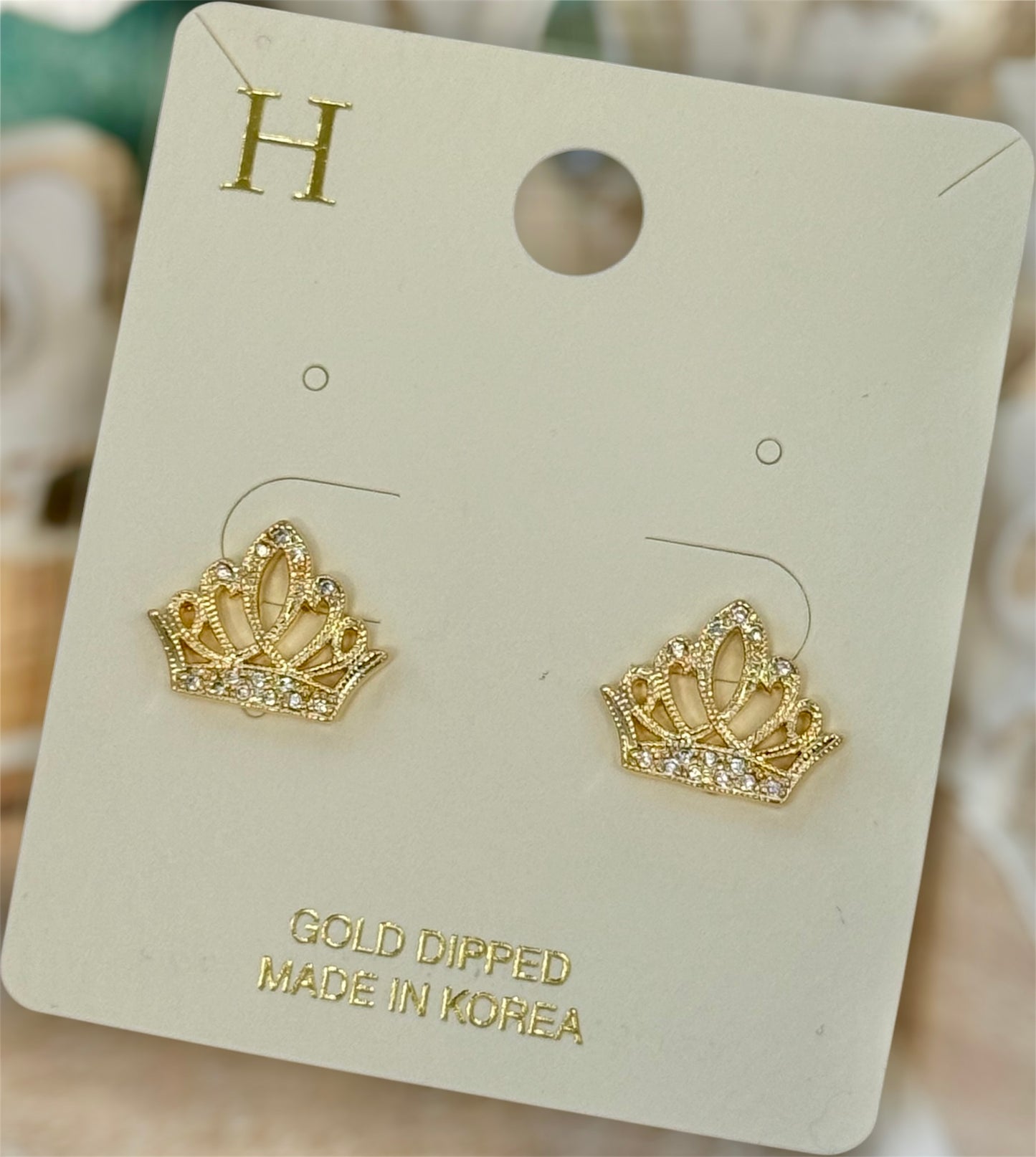 Crown Stud Earrings