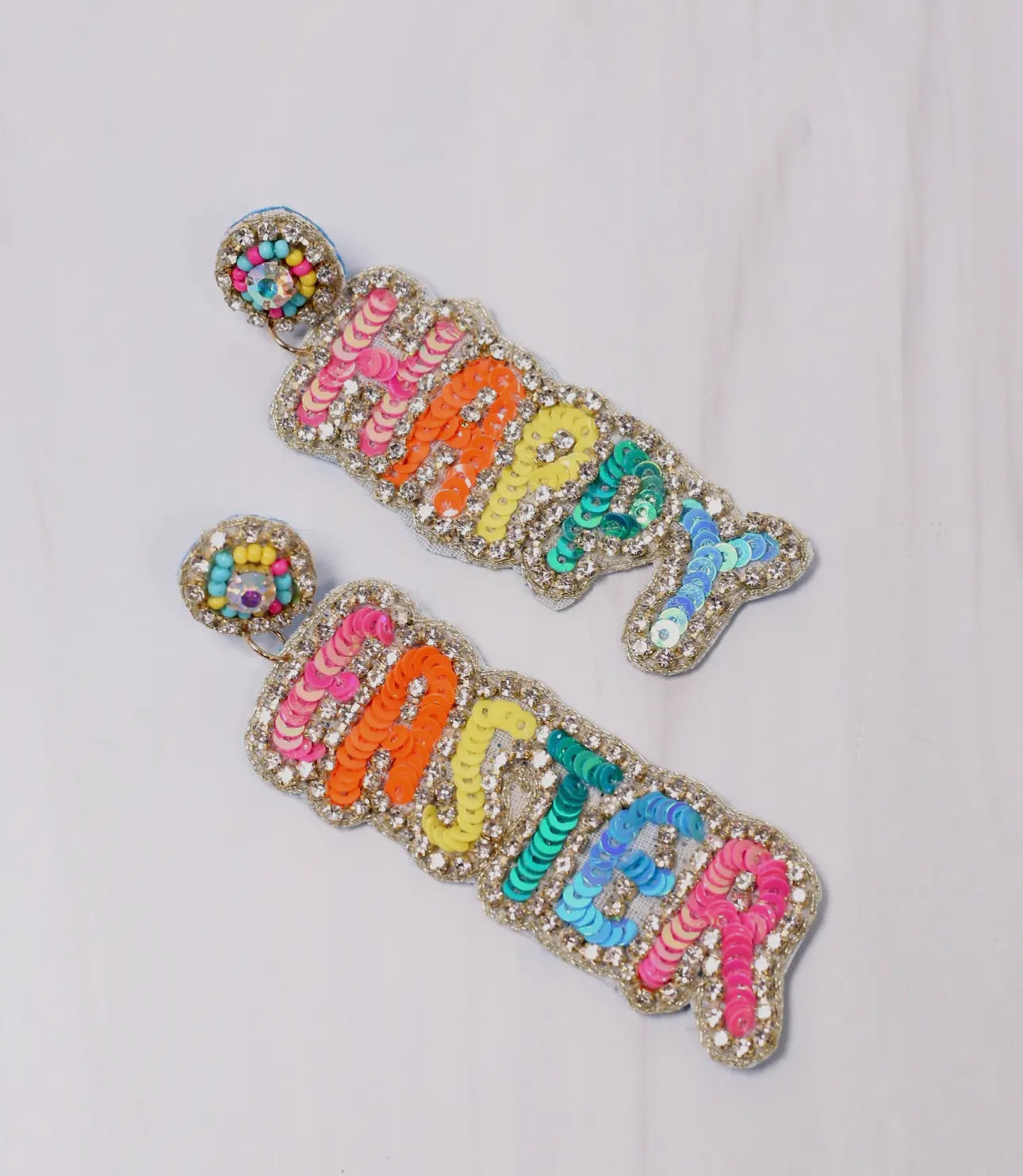 Happy Easter Embellished Earring