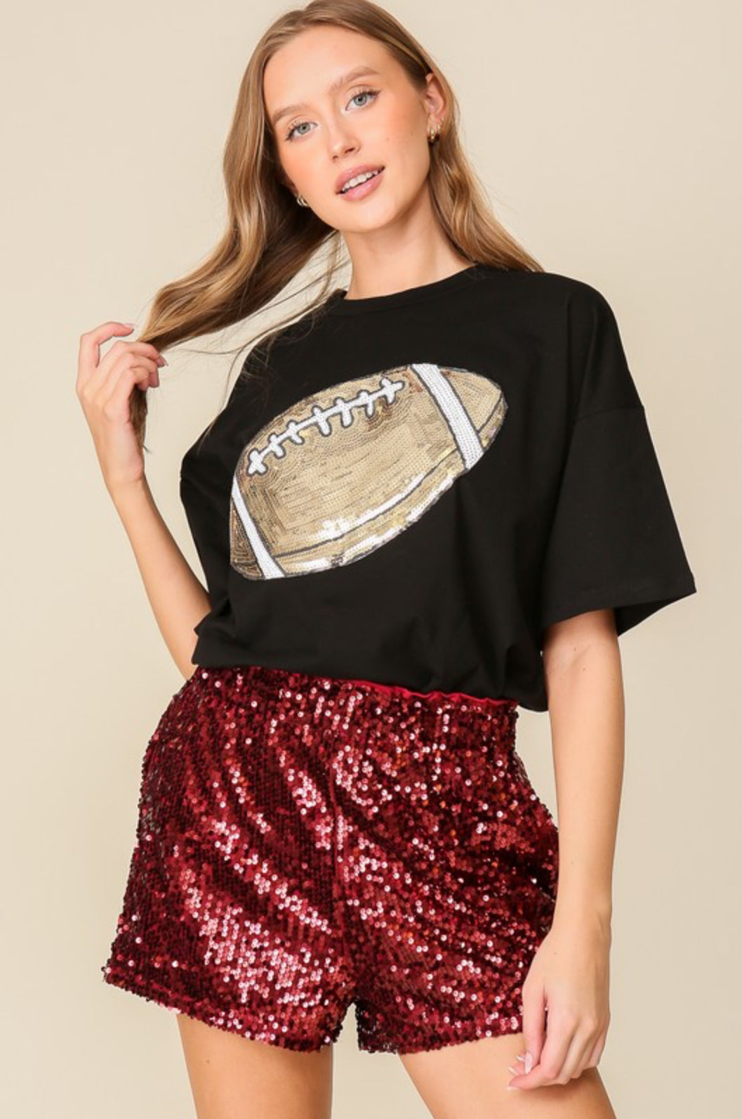 Football Sequin Tee