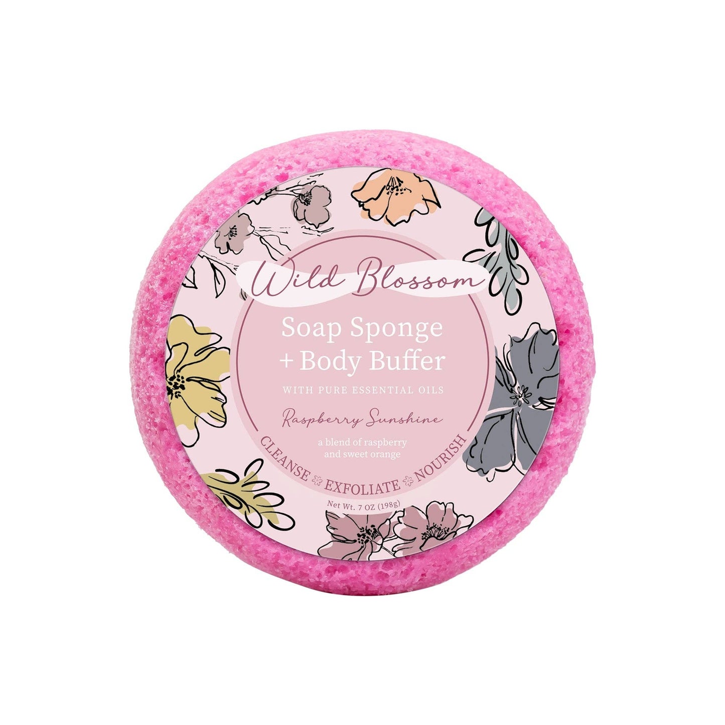 Wild Blossom Soap Infused Body Buffer-Raspberry Sunshine