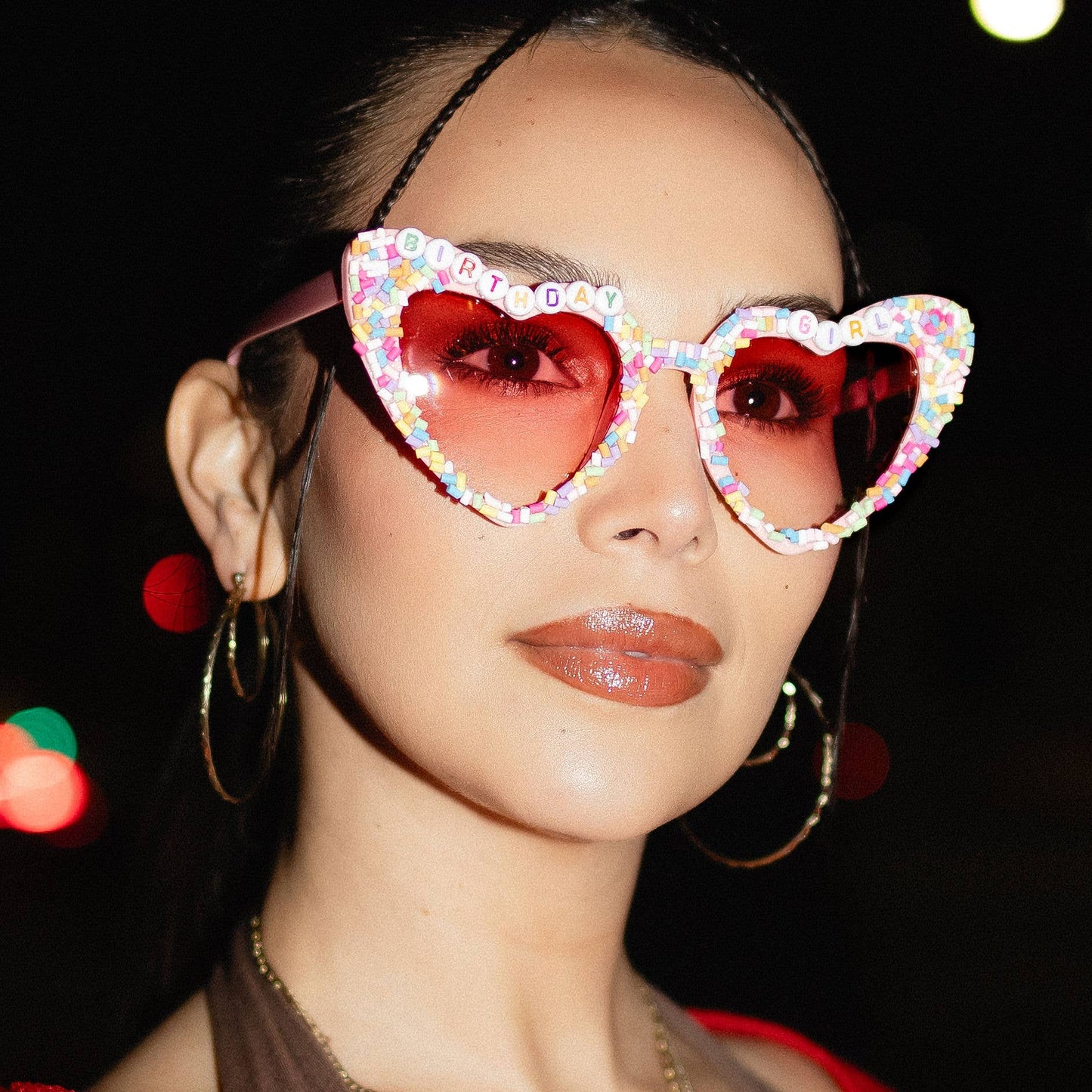 "Sugar Babe" Birthday Heart-Shaped Sunglasses