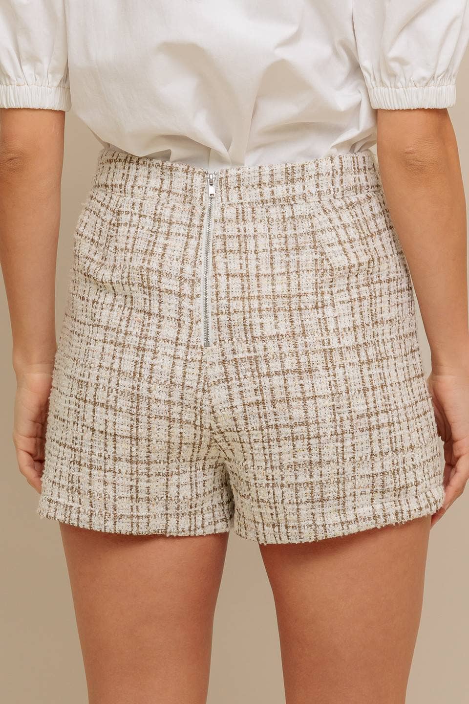 Woven Tweed Skort