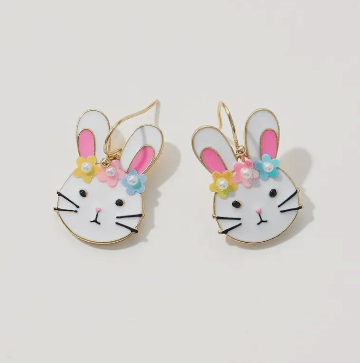 Enamel Bunny Earrings