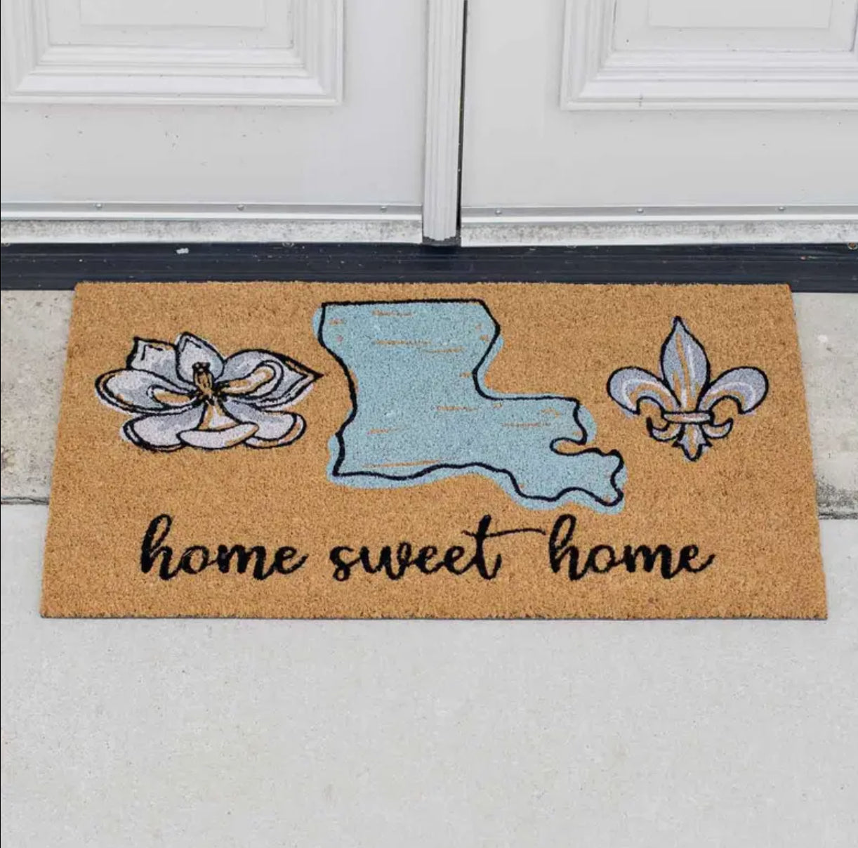 Home Sweet Home Louisiana Coir Doormat