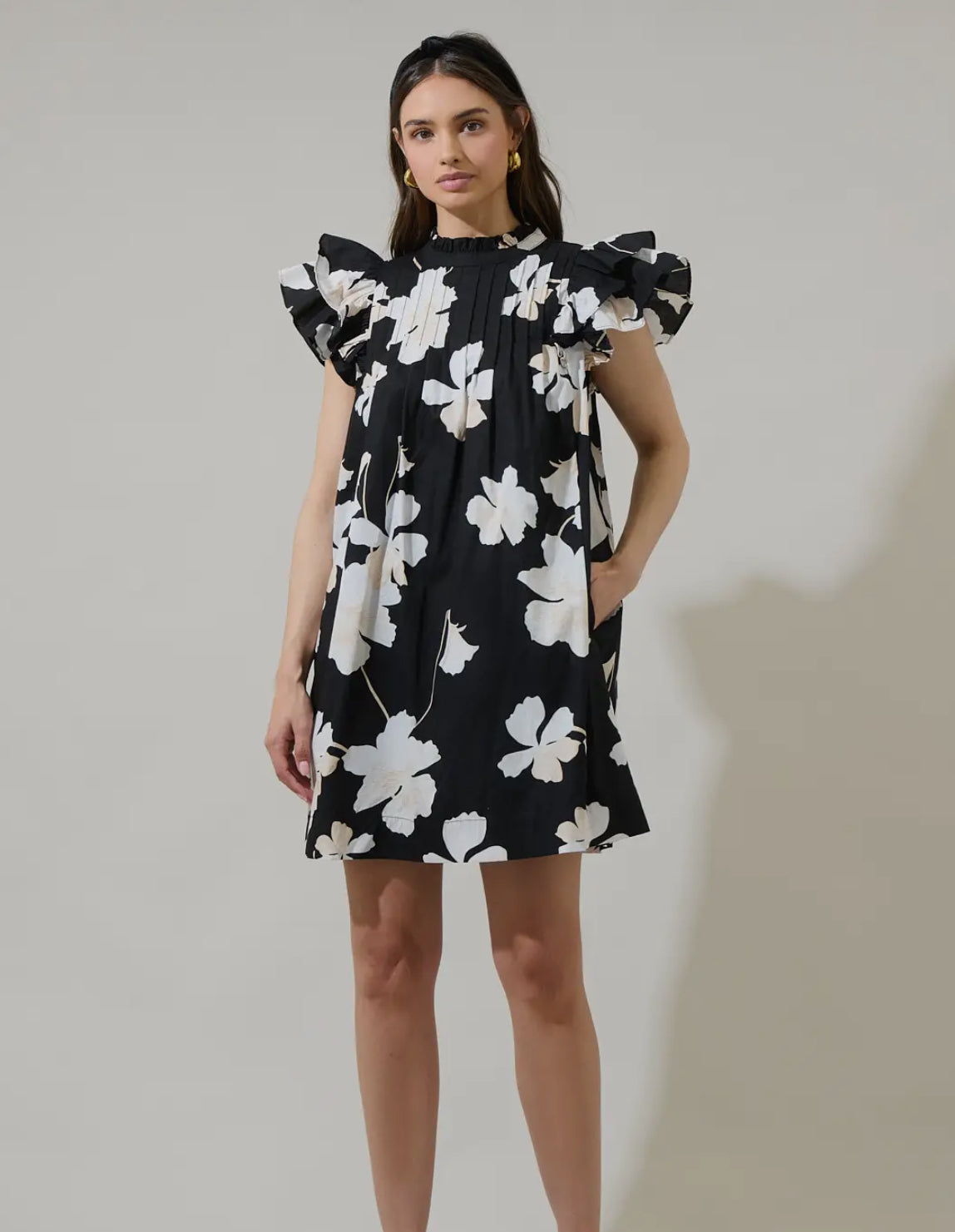 Medina Floral Shift Mini Dress